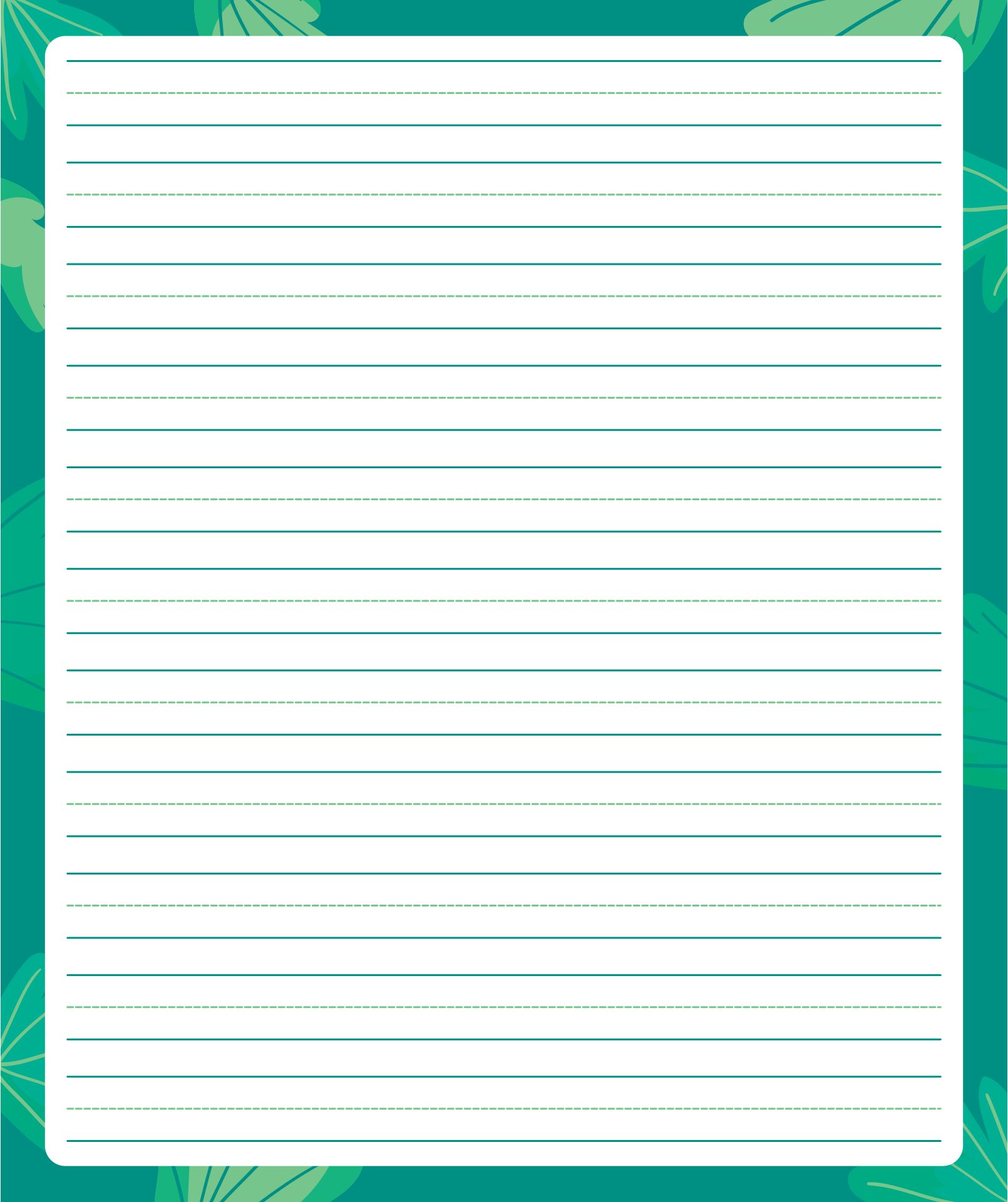 Printable Kids Lined Writing Paper