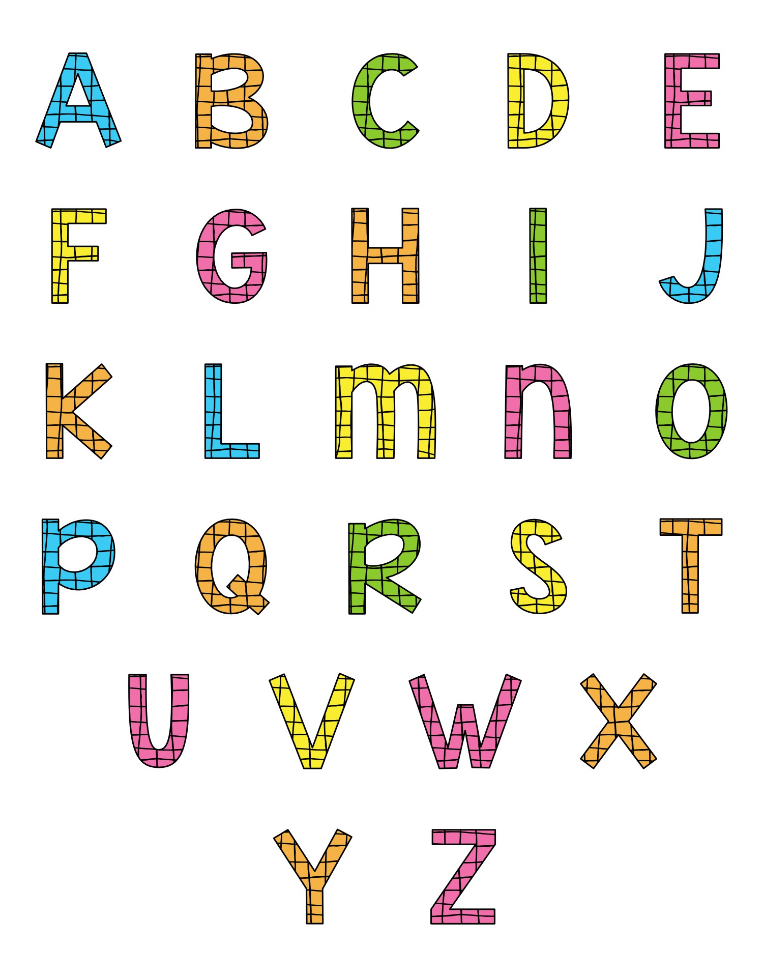 Printable Letters For Bulletin Boards Fonts