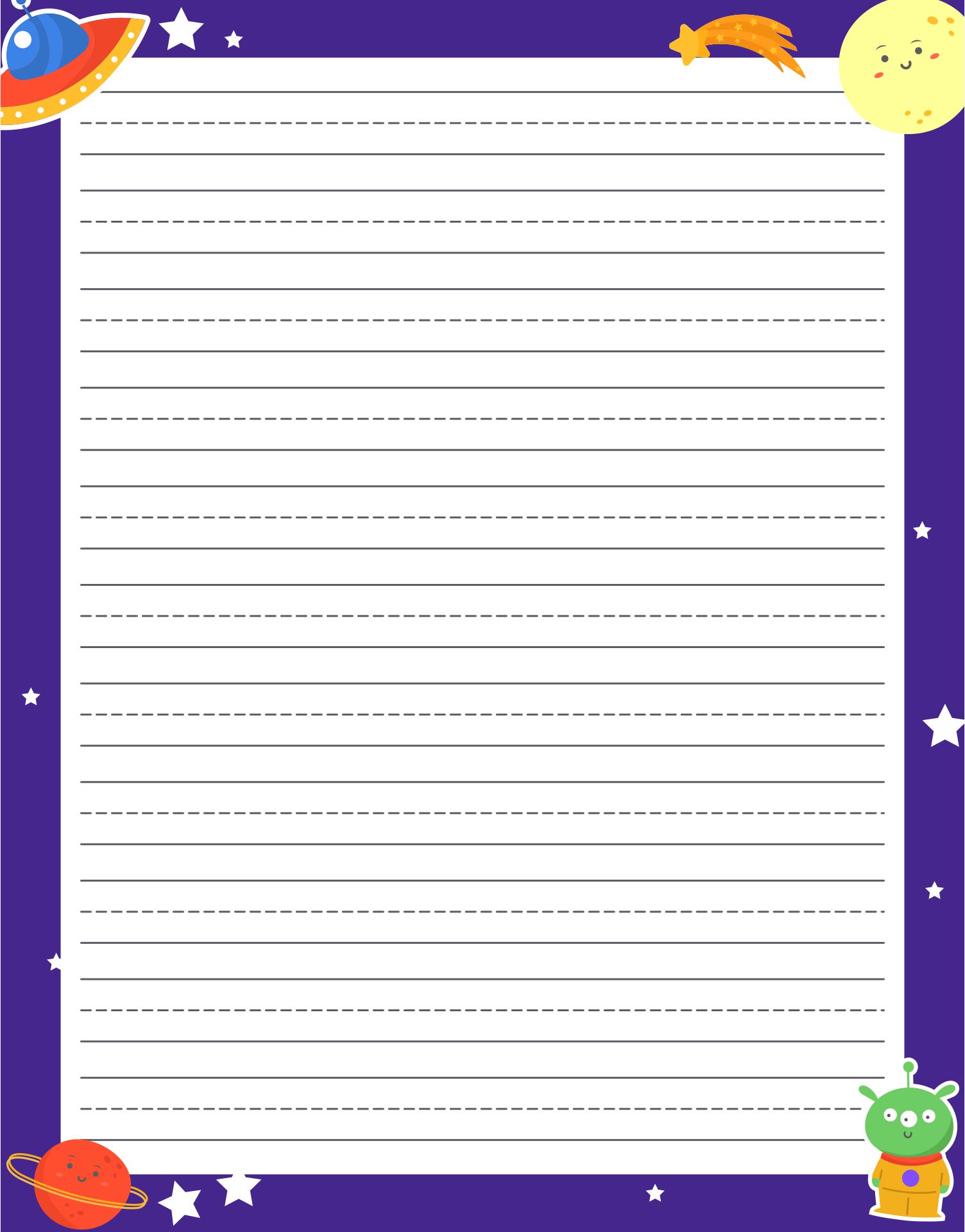Printable Lined Paper For Children