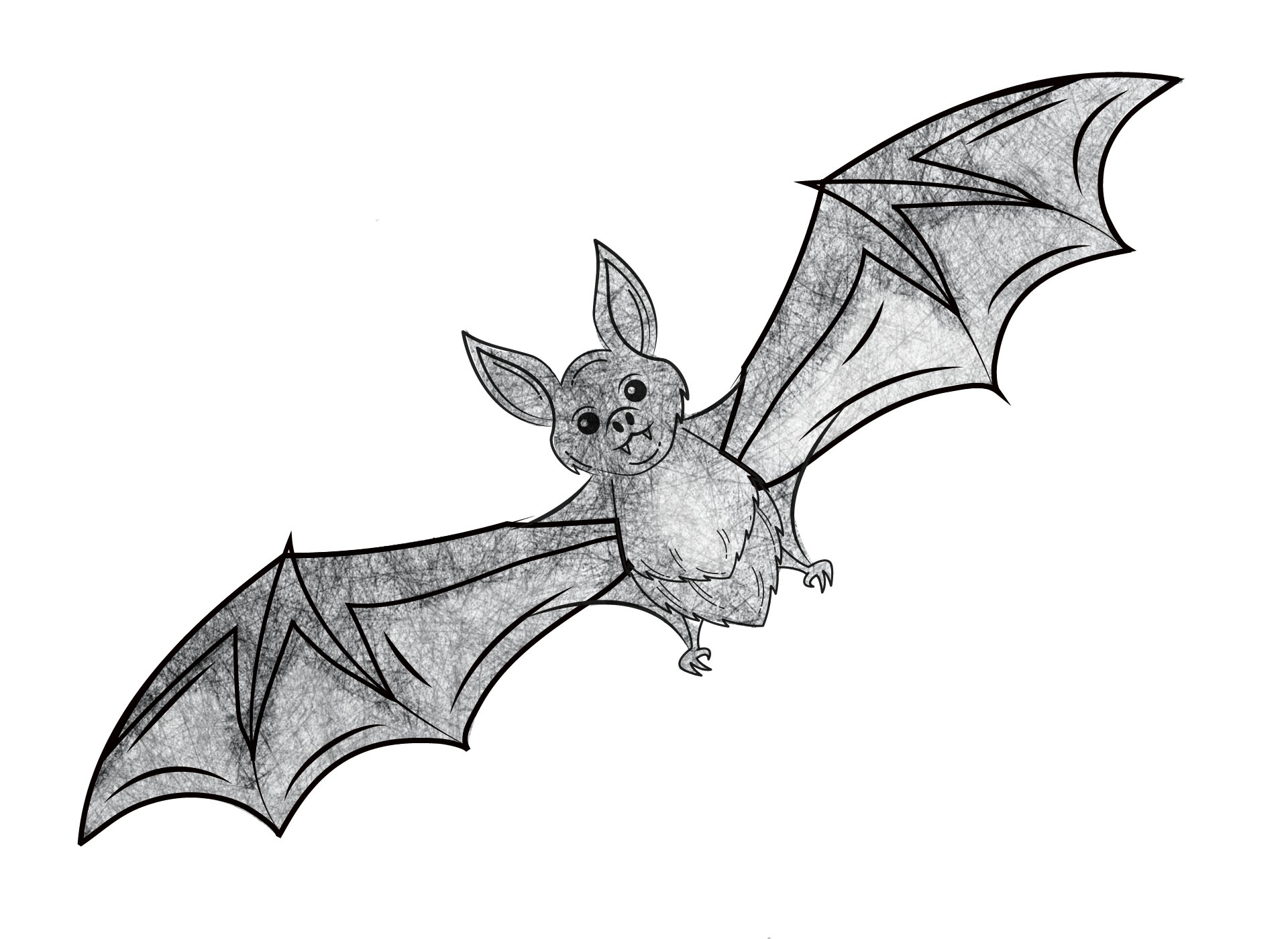 Printable Spooky Vintage Bat Drawings For Halloween