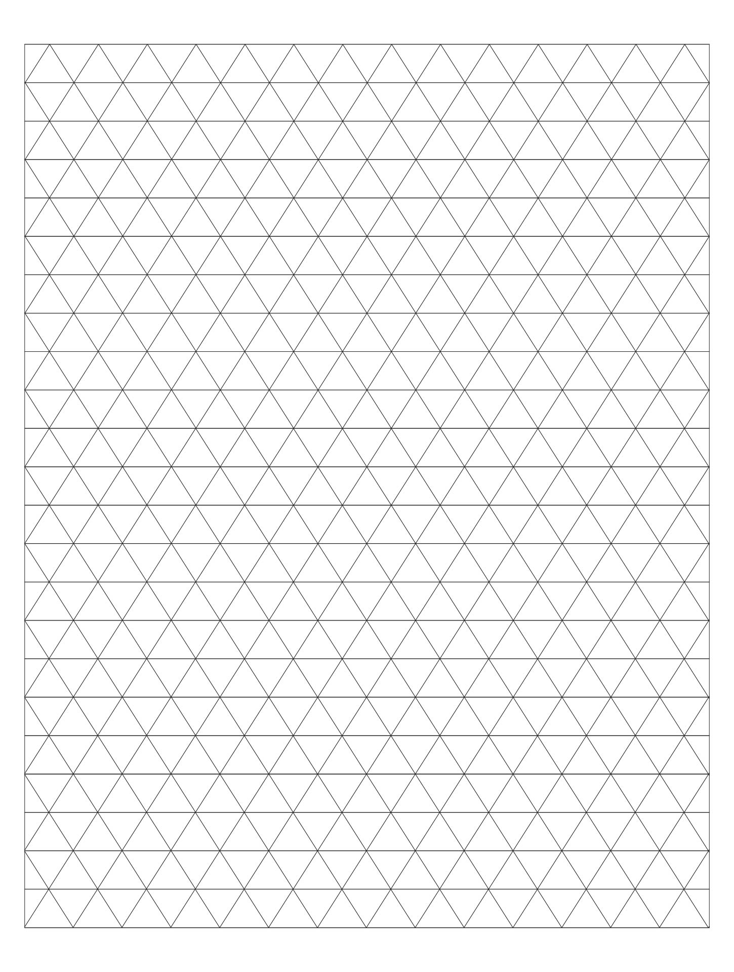 Printable Triangular Grid Paper
