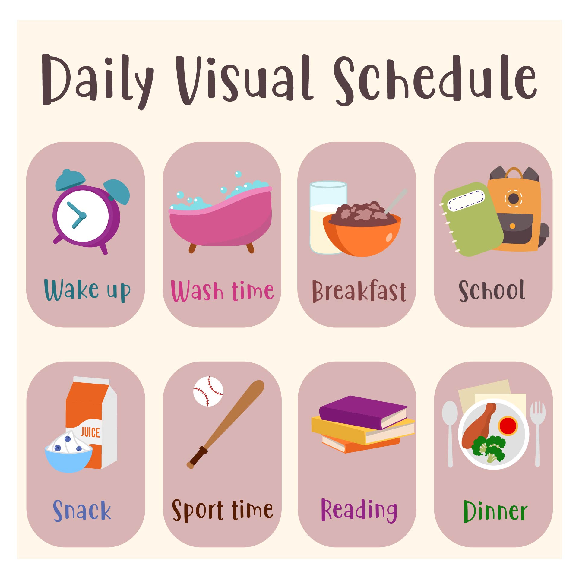 Printable Visual Schedule Pictures