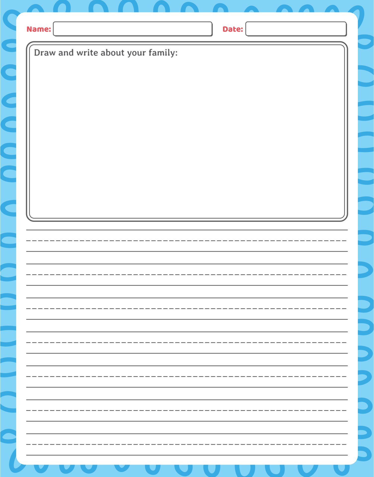 Printable Writing Practice Sheets For Kids