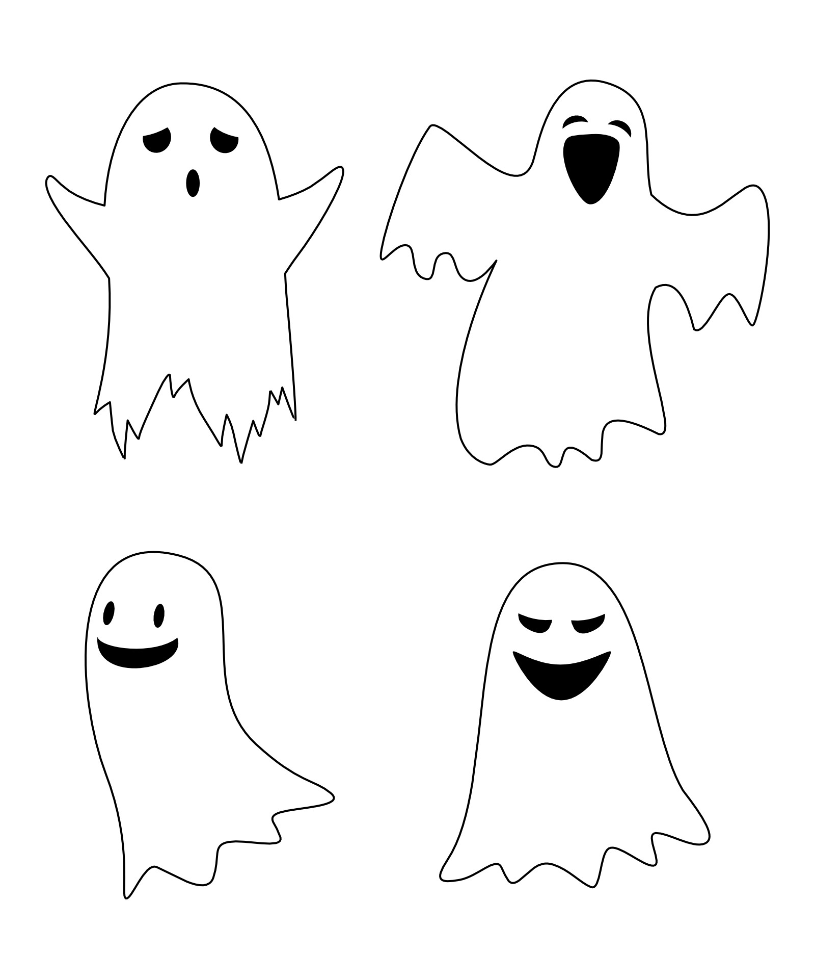 Spooky Halloween Ghost Printable Template