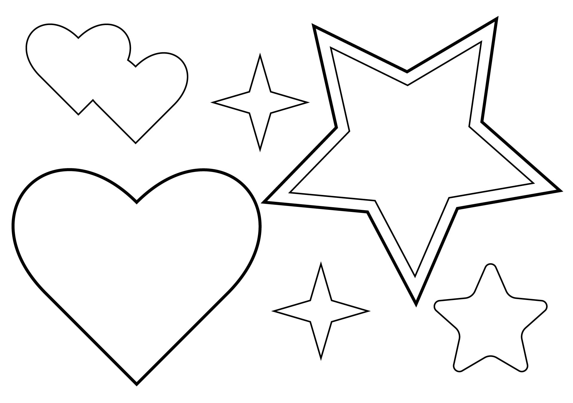 Printable Heart Stencils & Star Templates