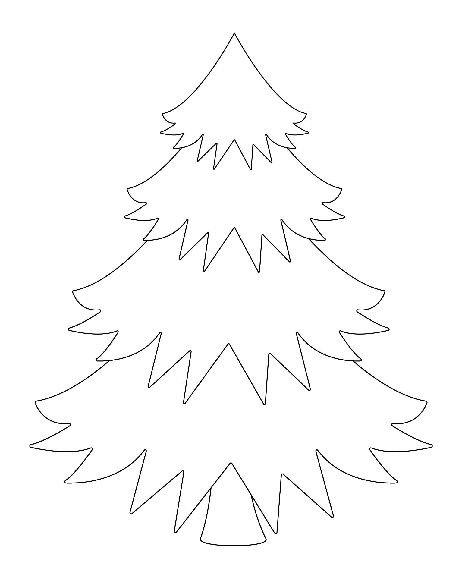 Printable Large Christmas Tree Template