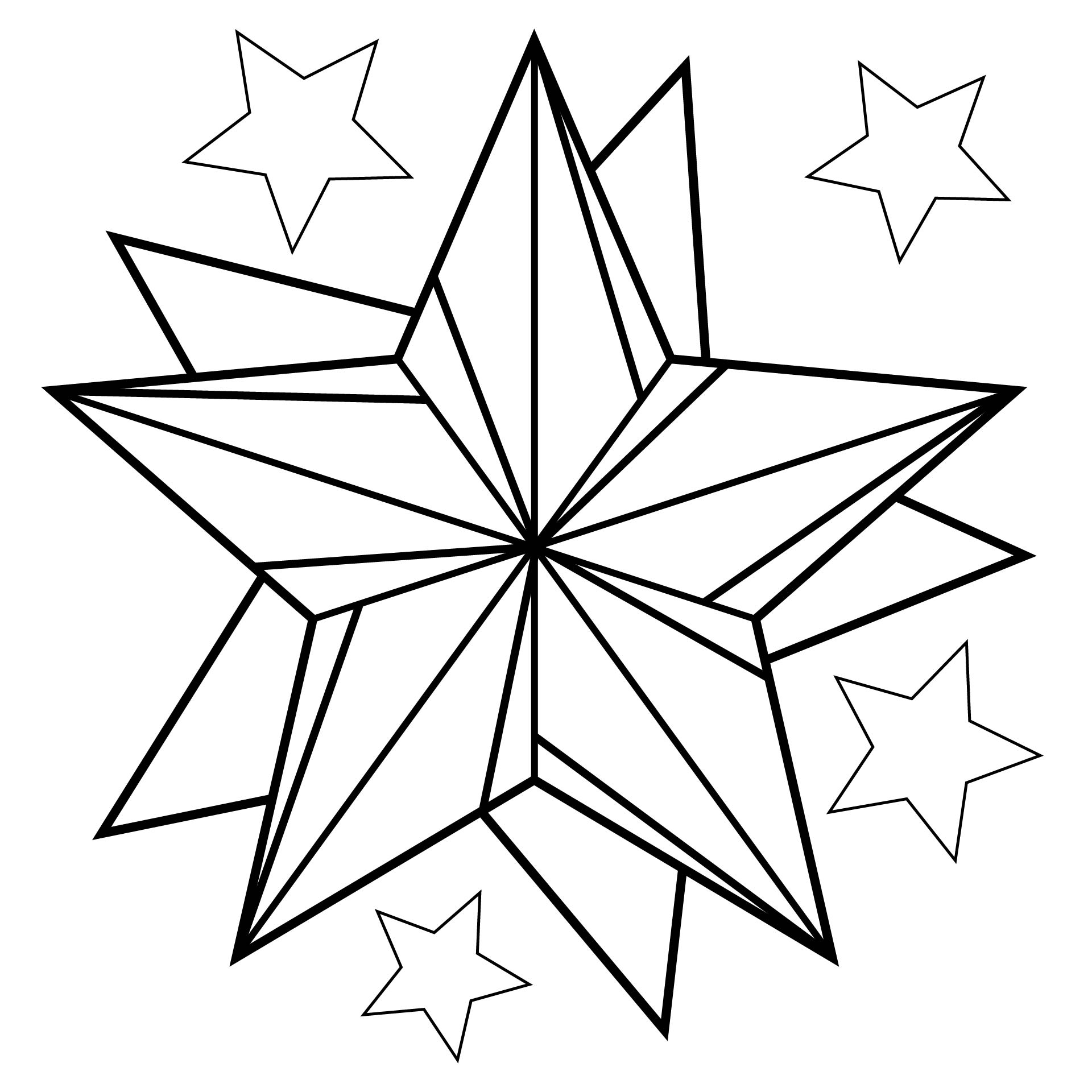 Printable Large Star Stencil For Painting Template 5 Point