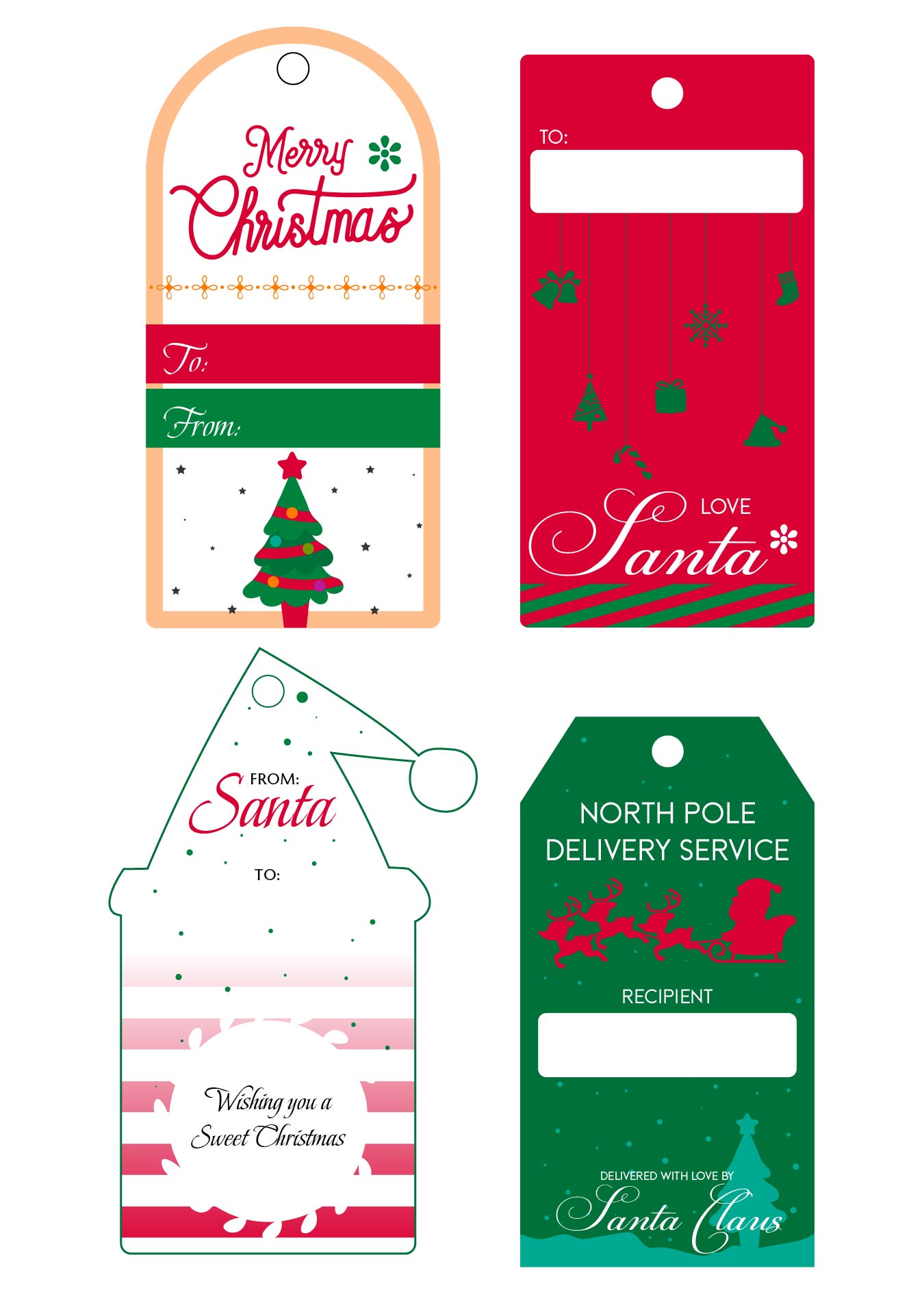 Printable Santa Gift Tags