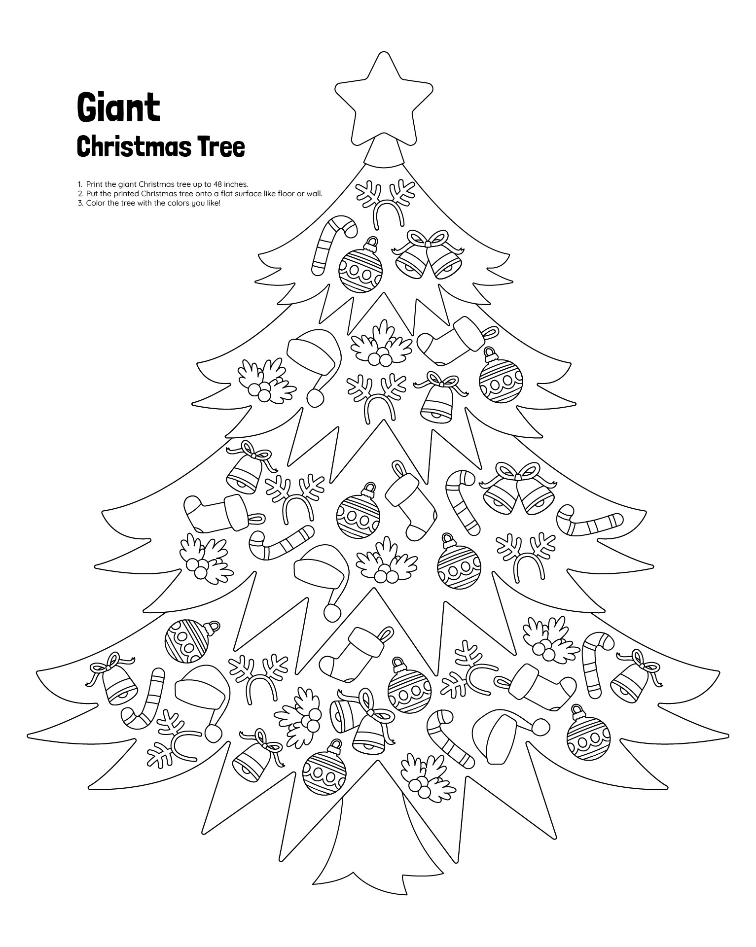 Giant Christmas Tree Printable Activity