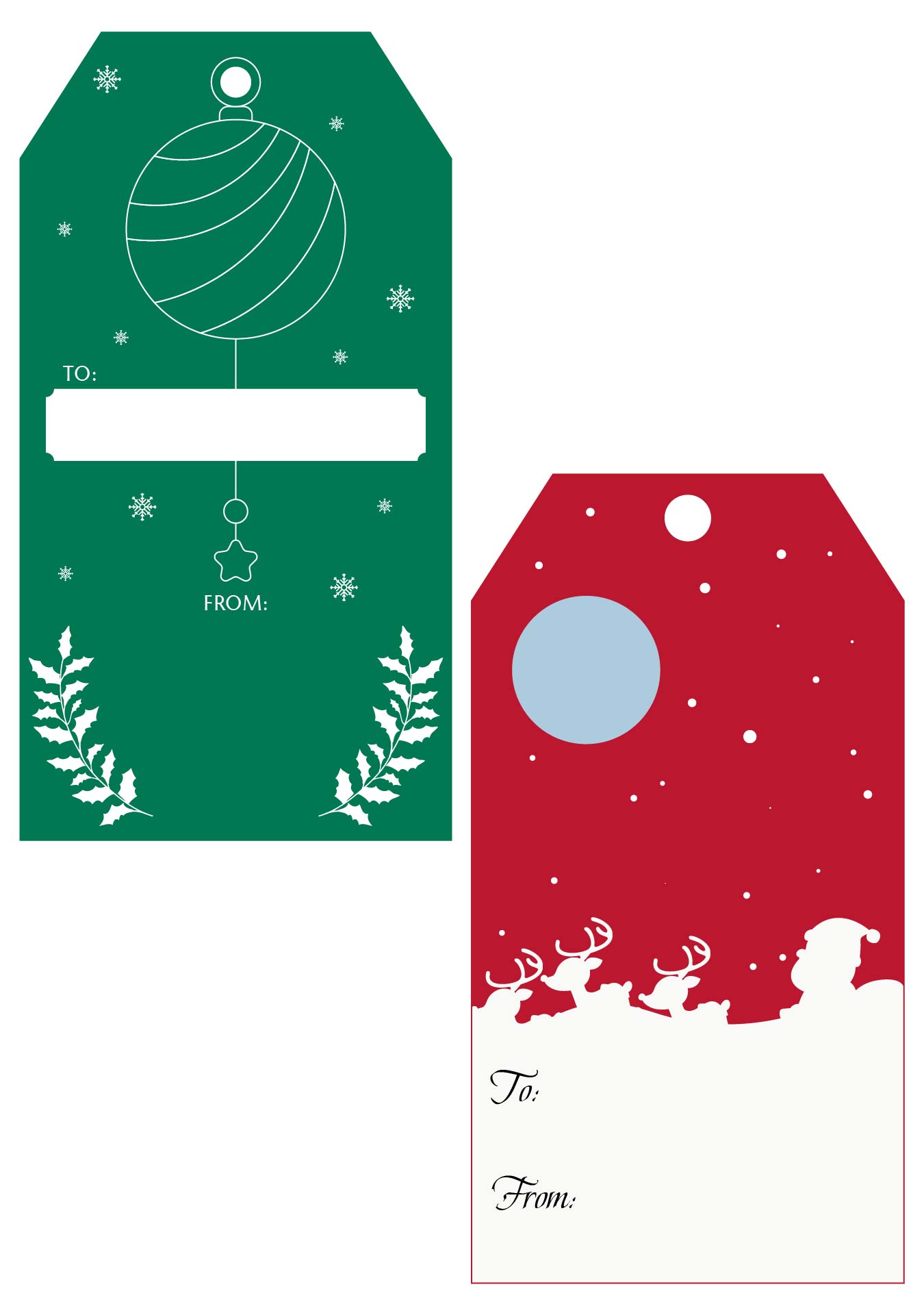 Printable Christmas Tags For Holiday Gifts
