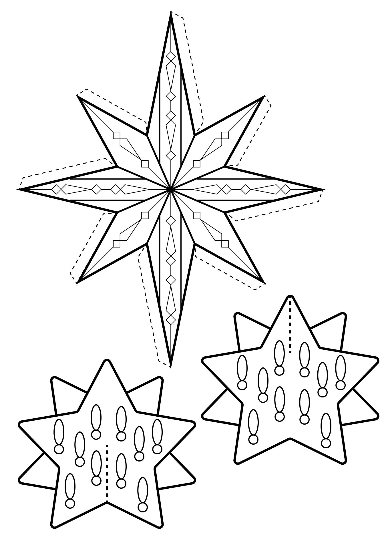 Easy To Make Christmas Star Decorations Printable