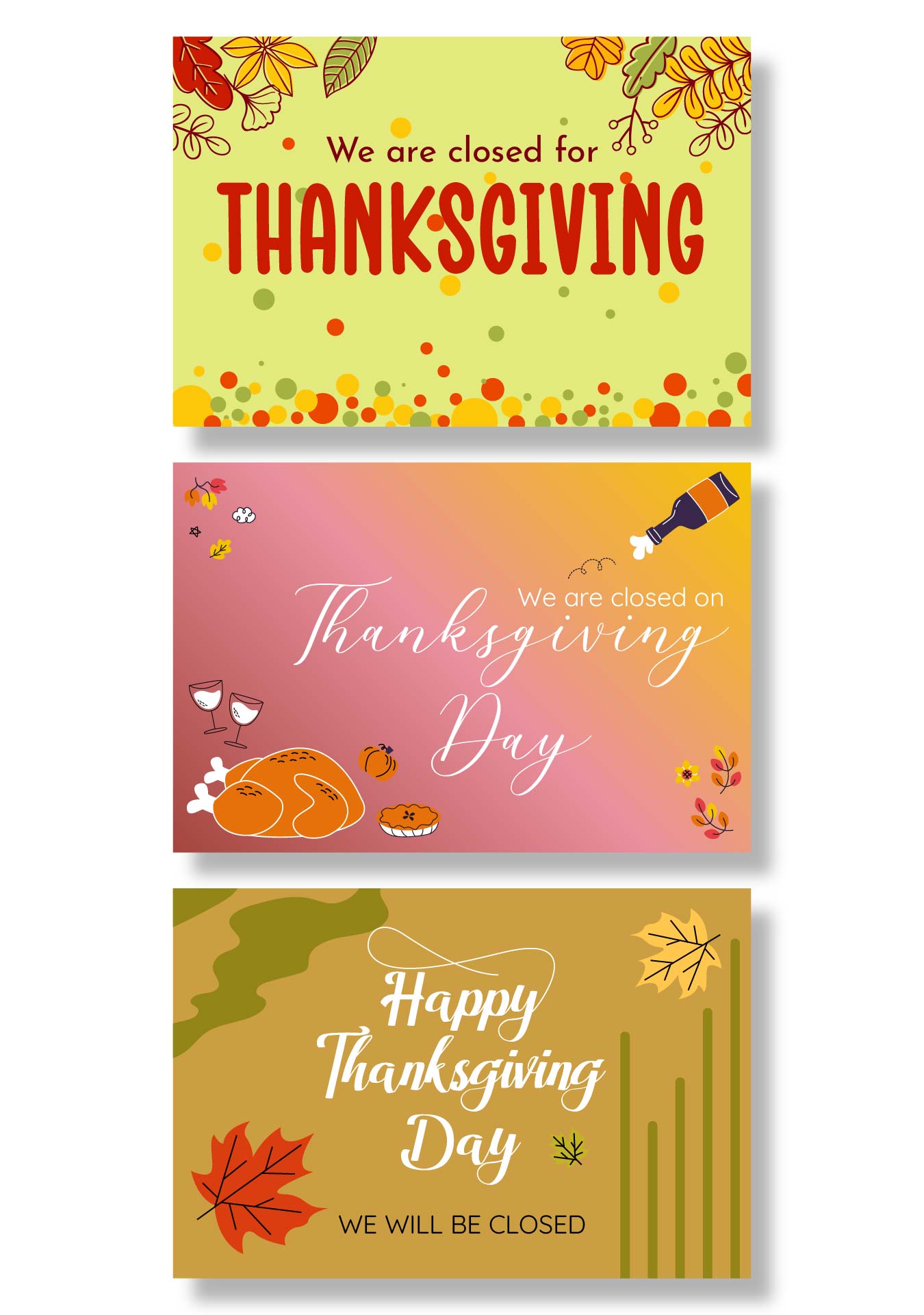 Printable Thanksgiving Sign Templates