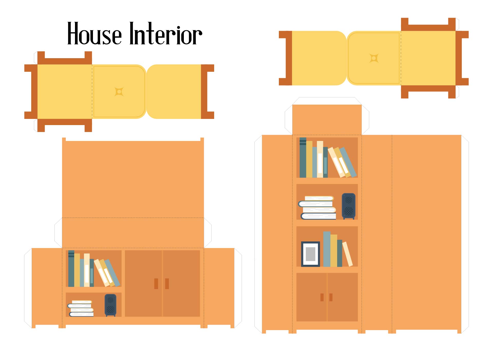 Interior For 144 Scale House Miniature Printable