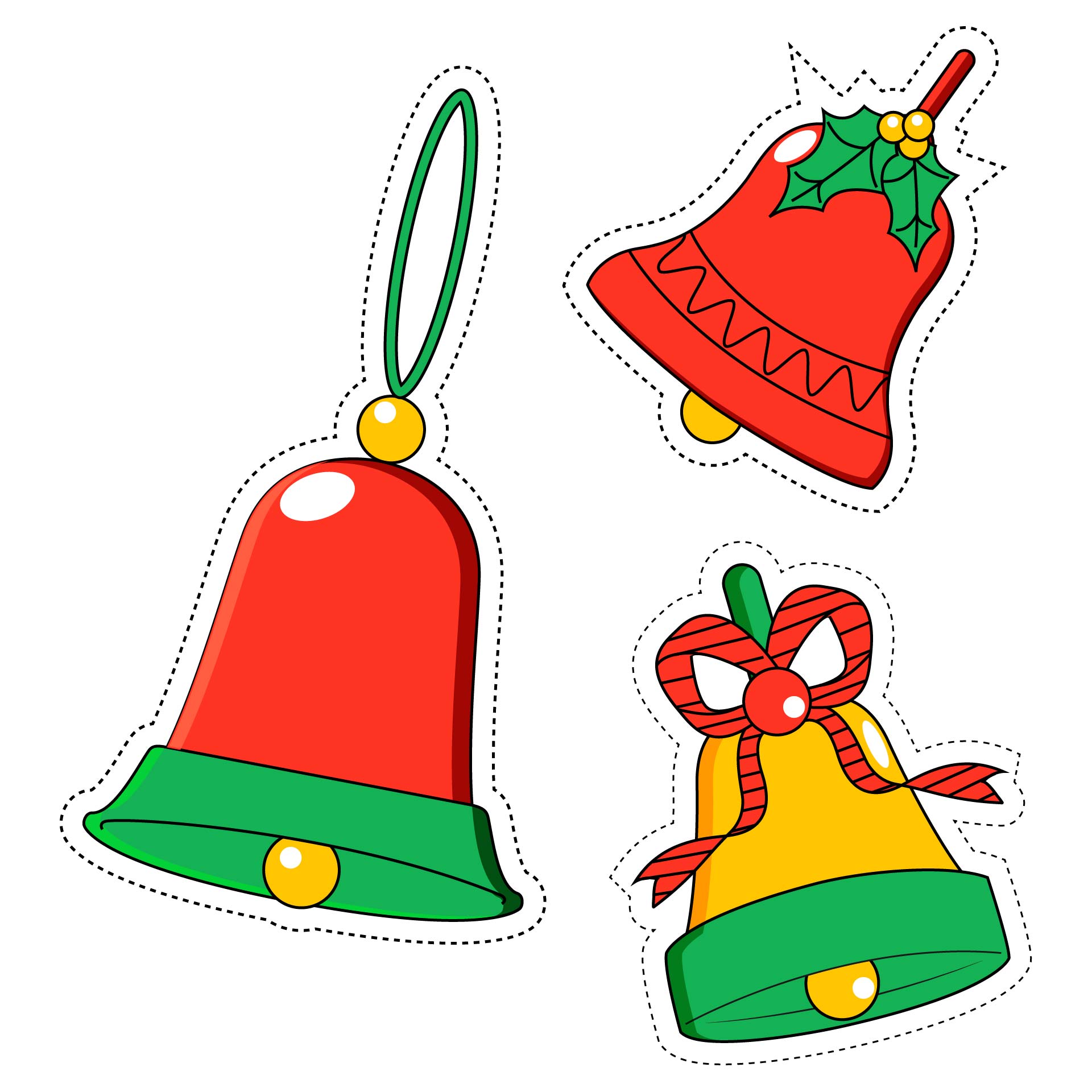 Printable Bell Stickers Template