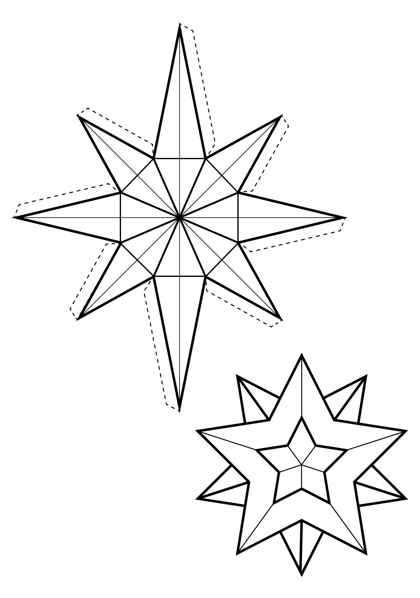 Easy To Make Christmas Star Decorations Printable
