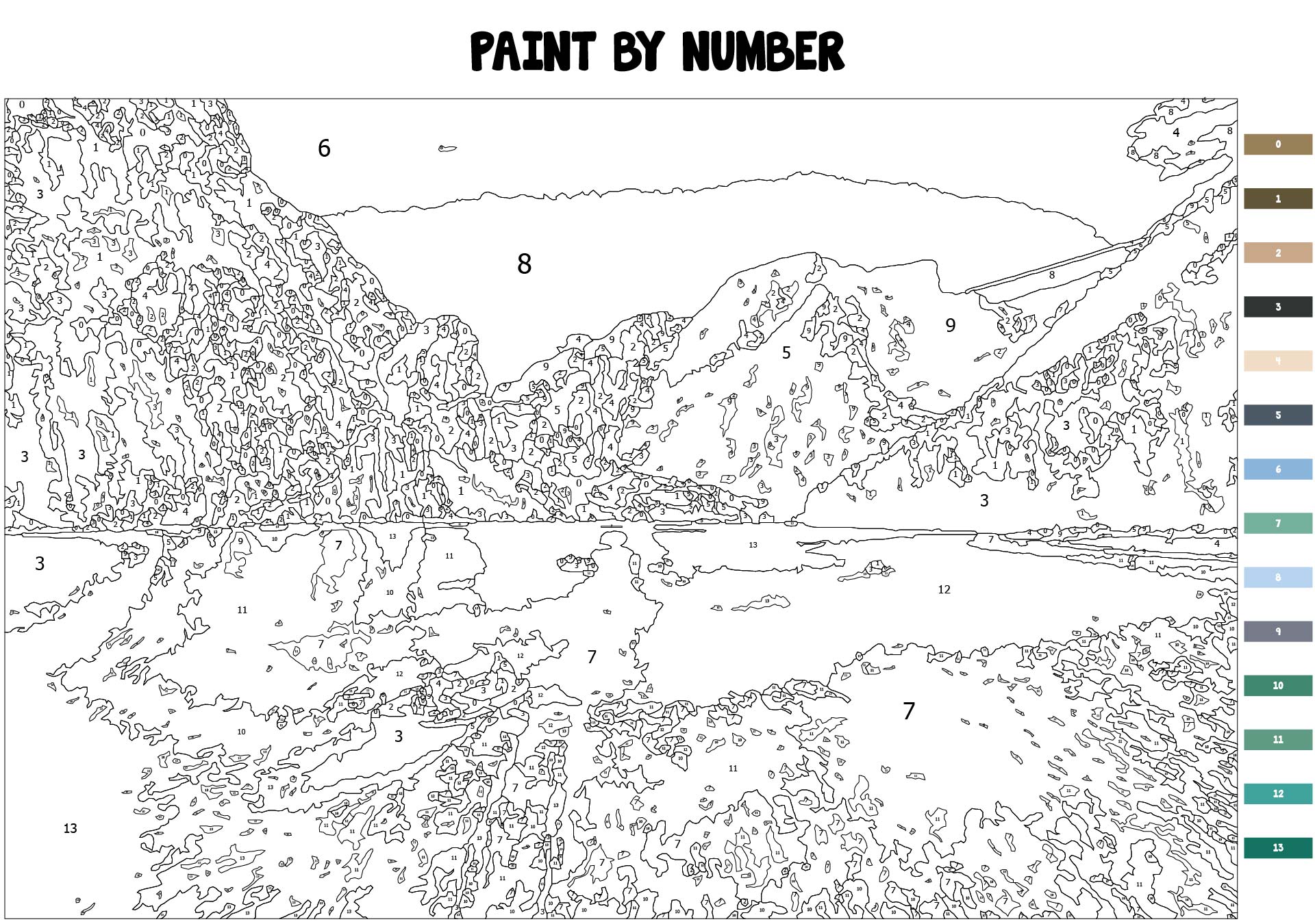 Printable Paint By Numbers Templates For Adults