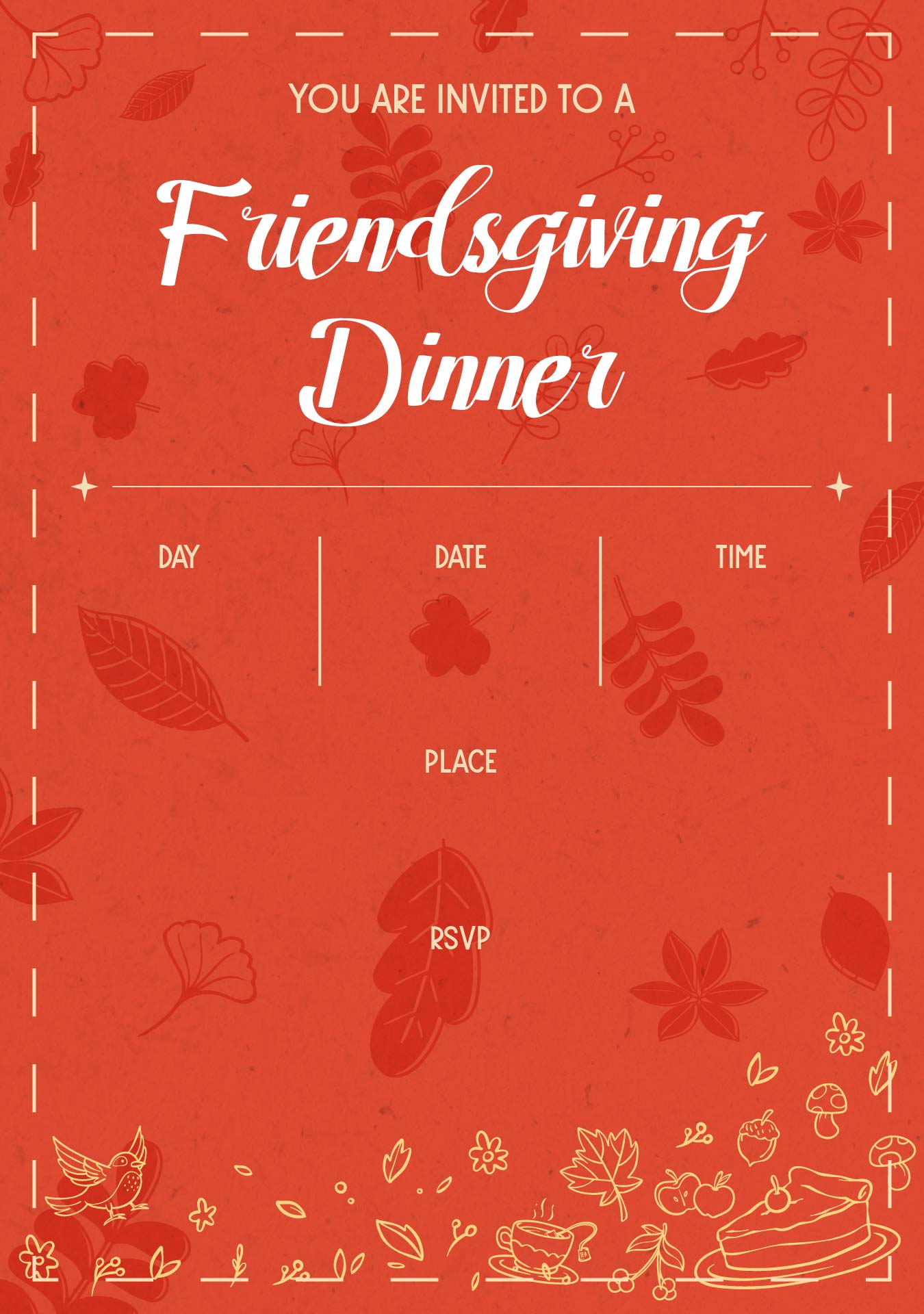 Friendsgiving Dinner Invitation Template