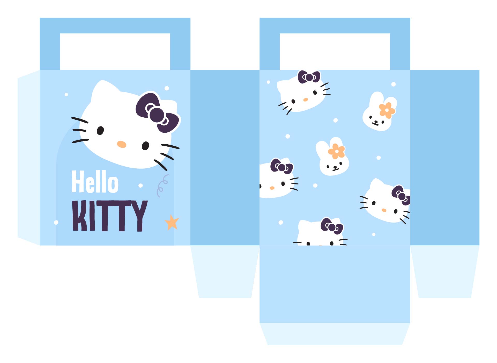 Printable Box Hello Kitty Paper Craft Template