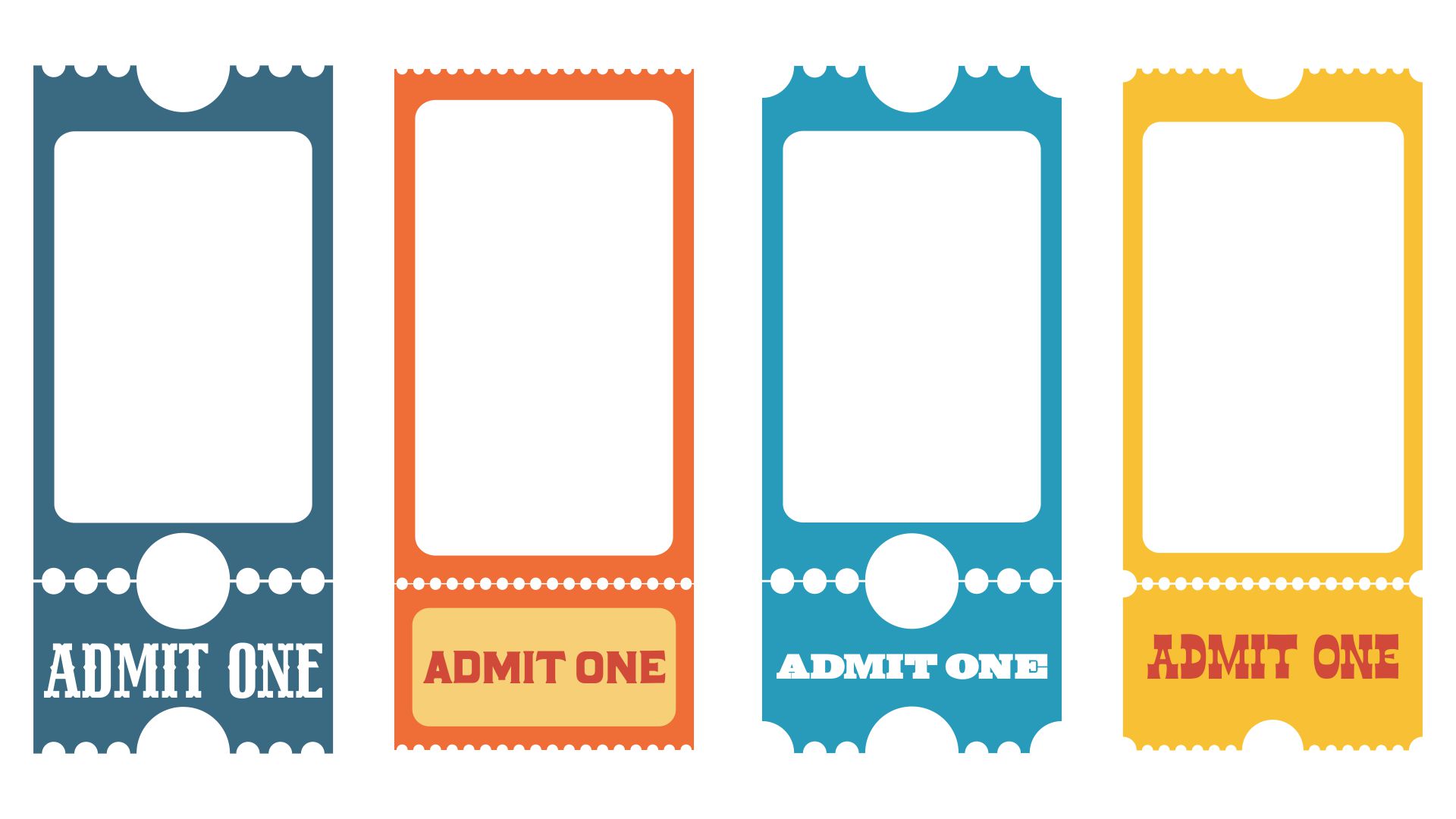 Admit One Ticket Template Printable
