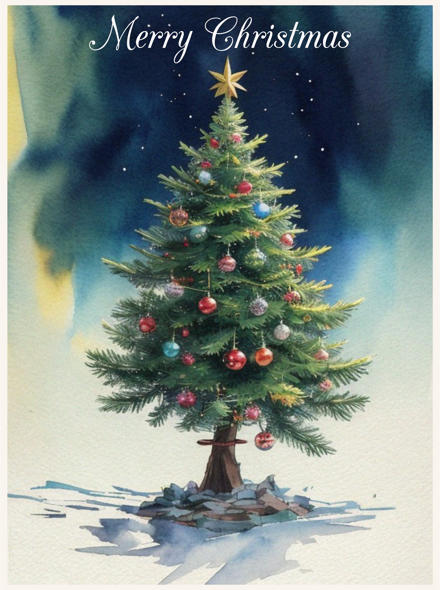 Antique Christmas Tree Printable