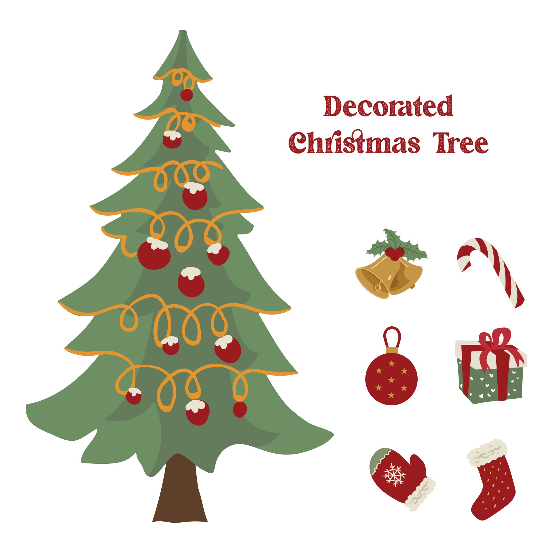 Decorated Christmas Tree Printable