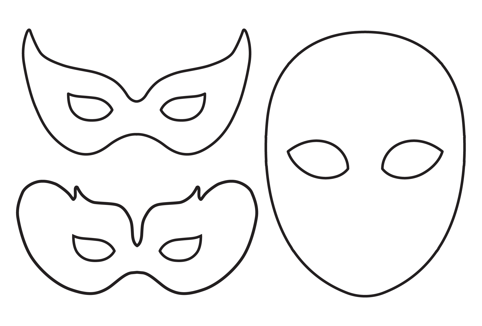 Doodle Draft Masks Worksheet Printable