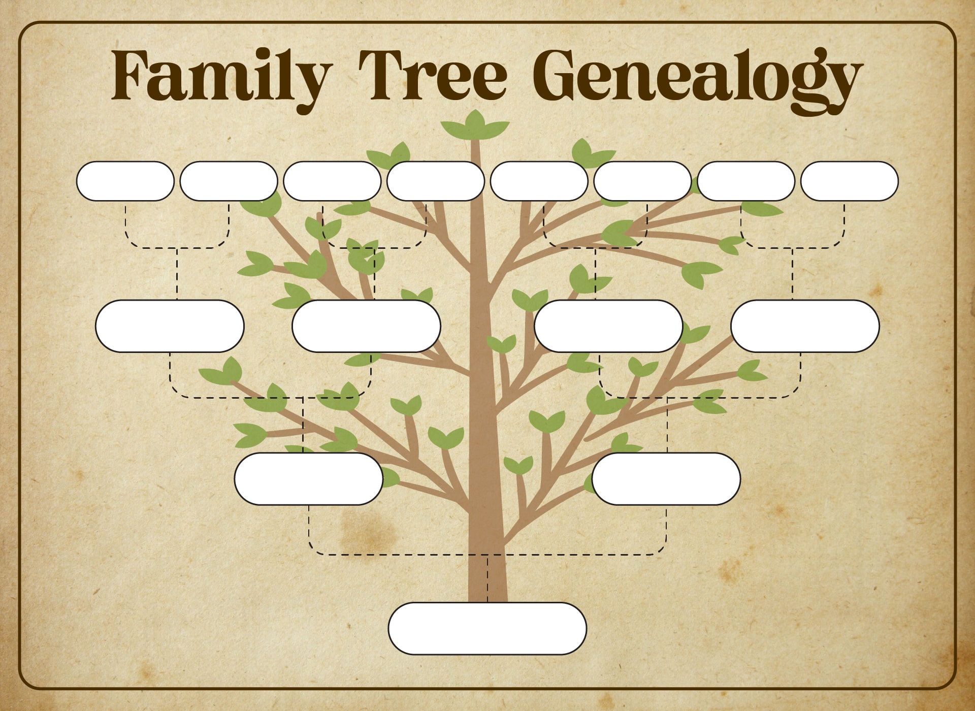 Family Tree Genealogy Template Printable