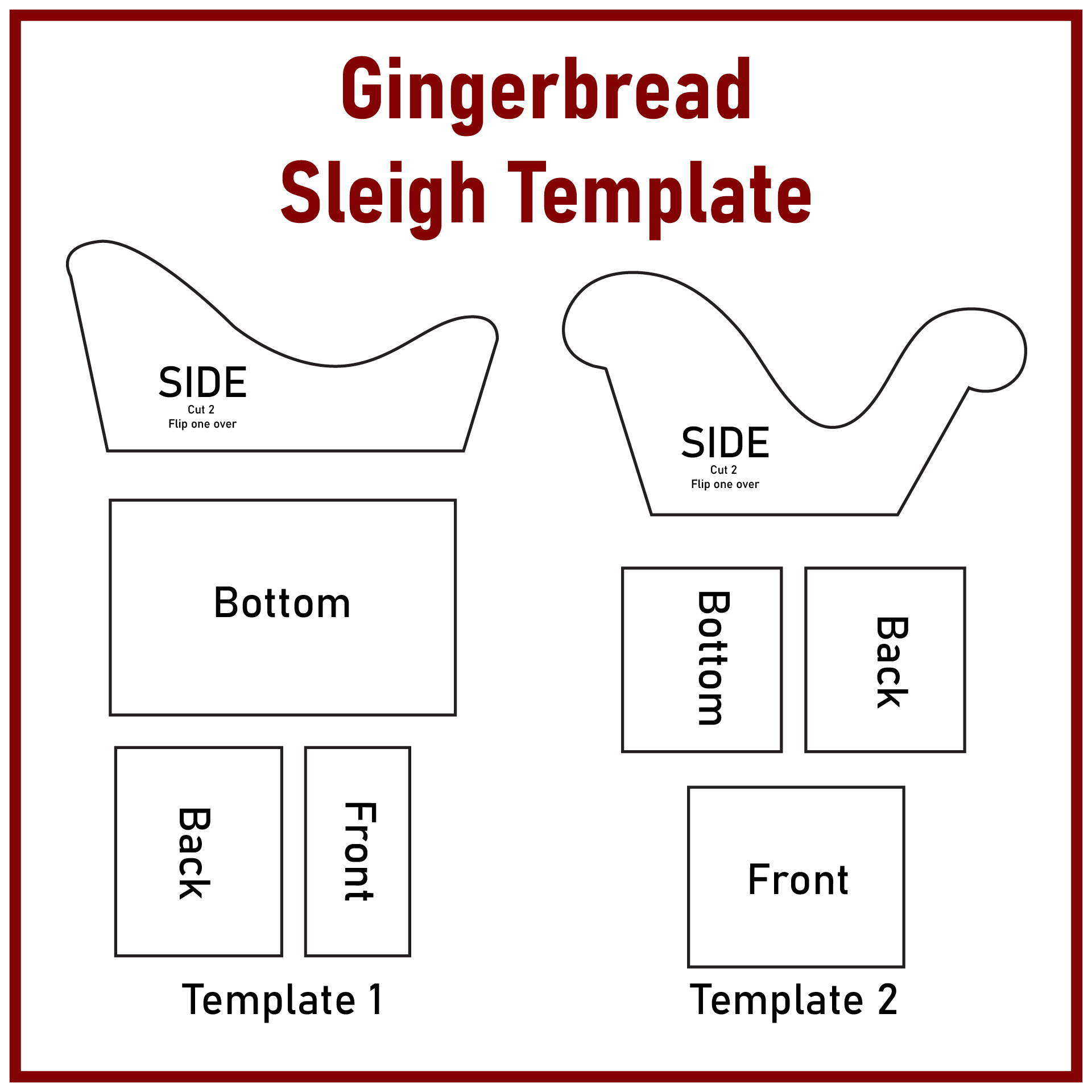 Gingerbread Sleigh Tutorial And Template