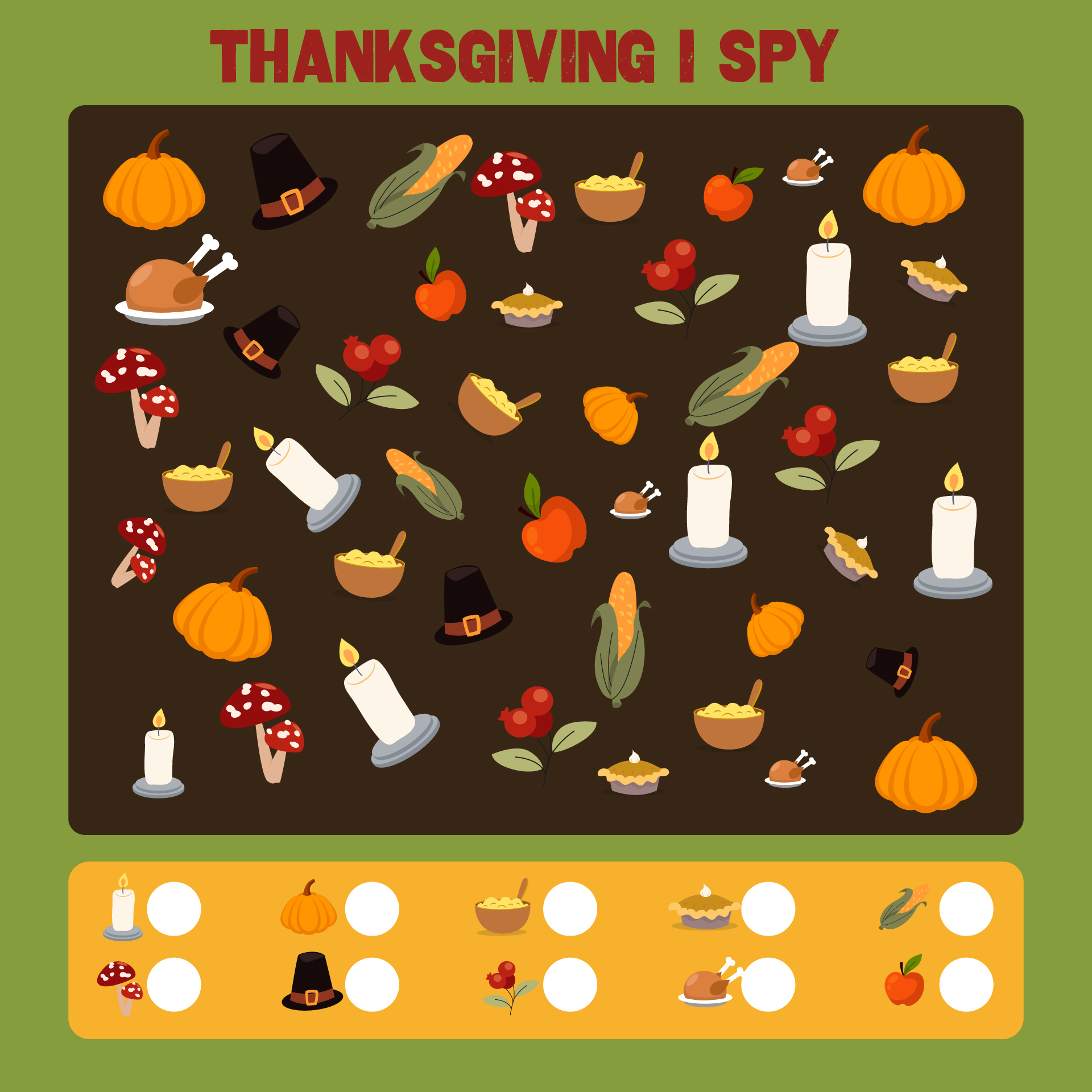 I Spy Thanksgiving Dinner Printable Seek And Find Activity