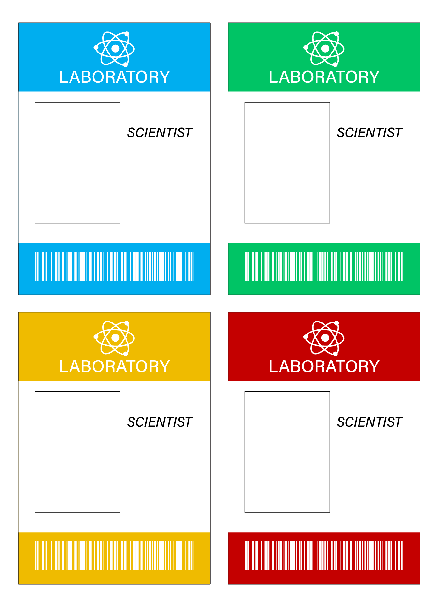 Mad Science Lab Access Card Printable