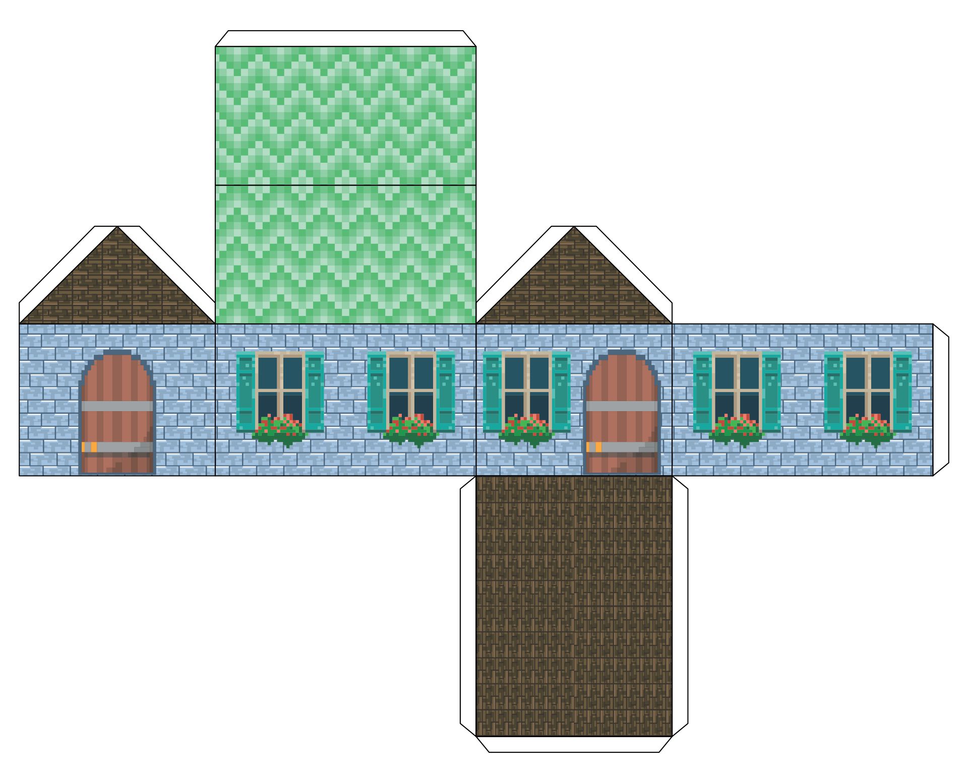 Minecraft House Blueprints Printable