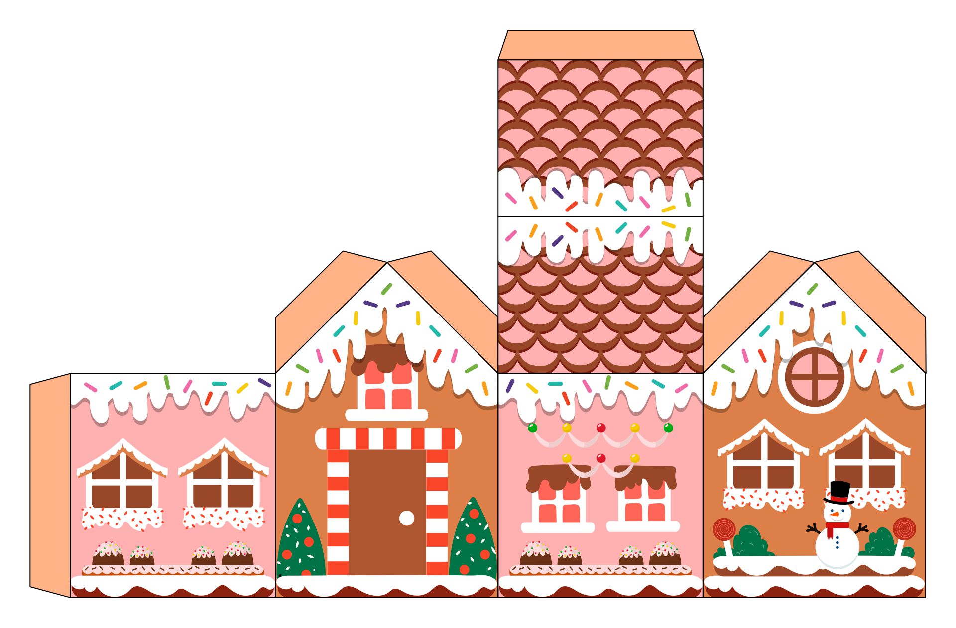 Paper Holiday Houses Printable
