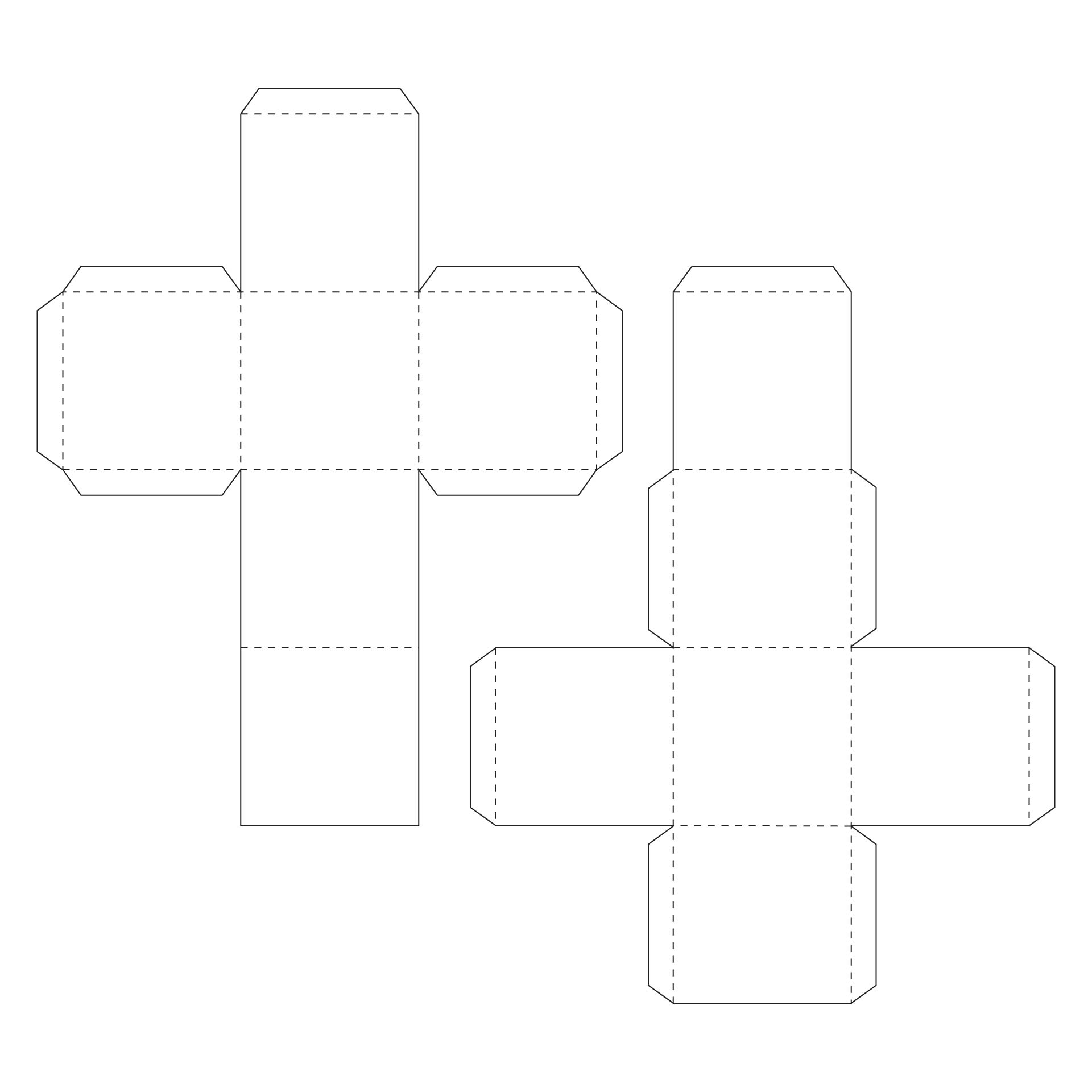 Printable Cube Pattern Template