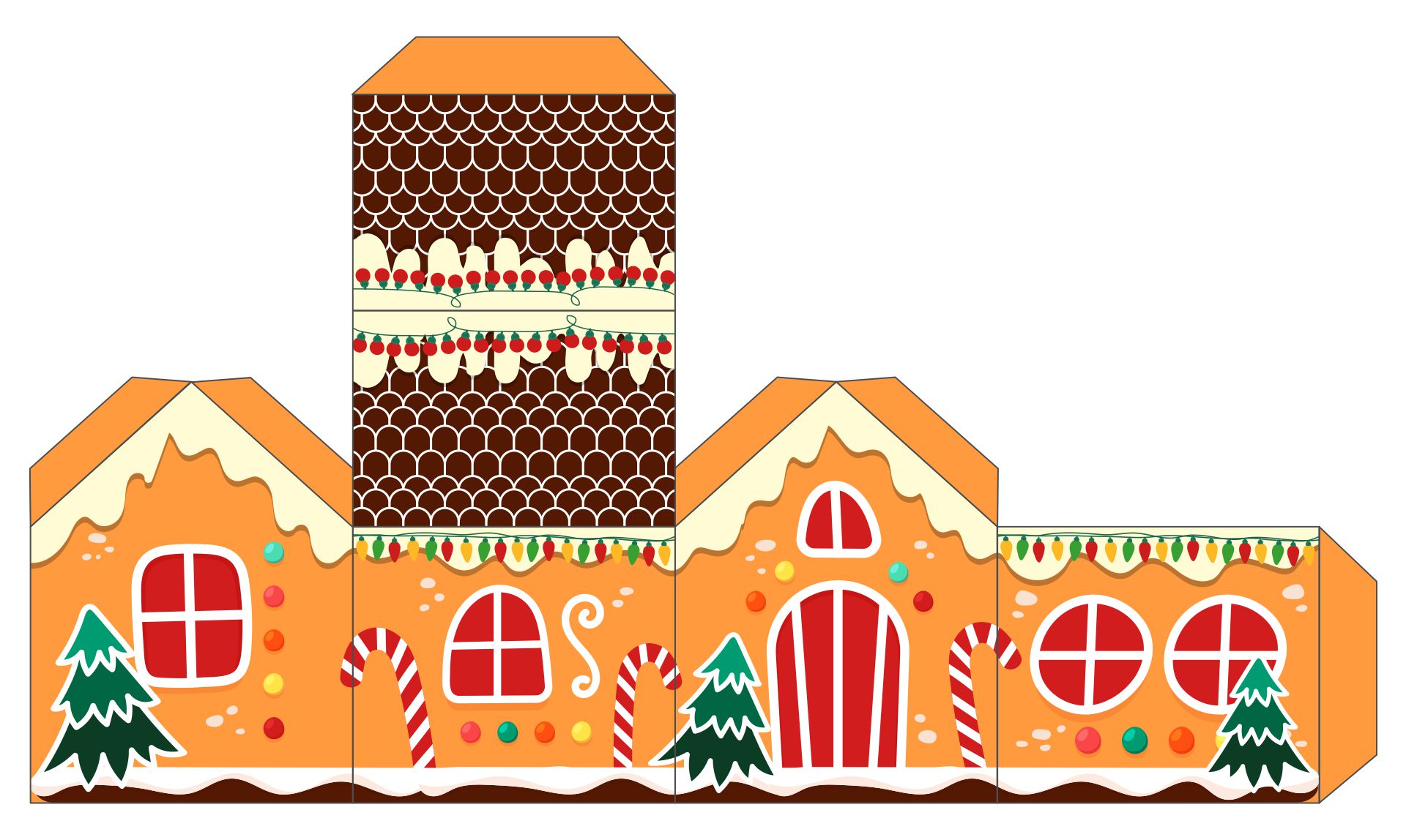 Printable DIY Christmas Houses For Advent Gifts