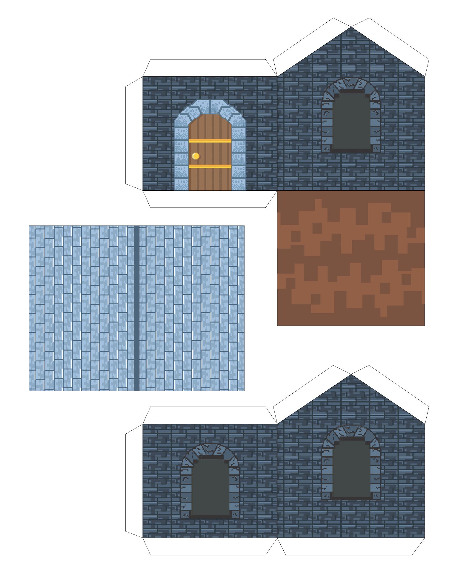 Printable Minecraft Large House Designs