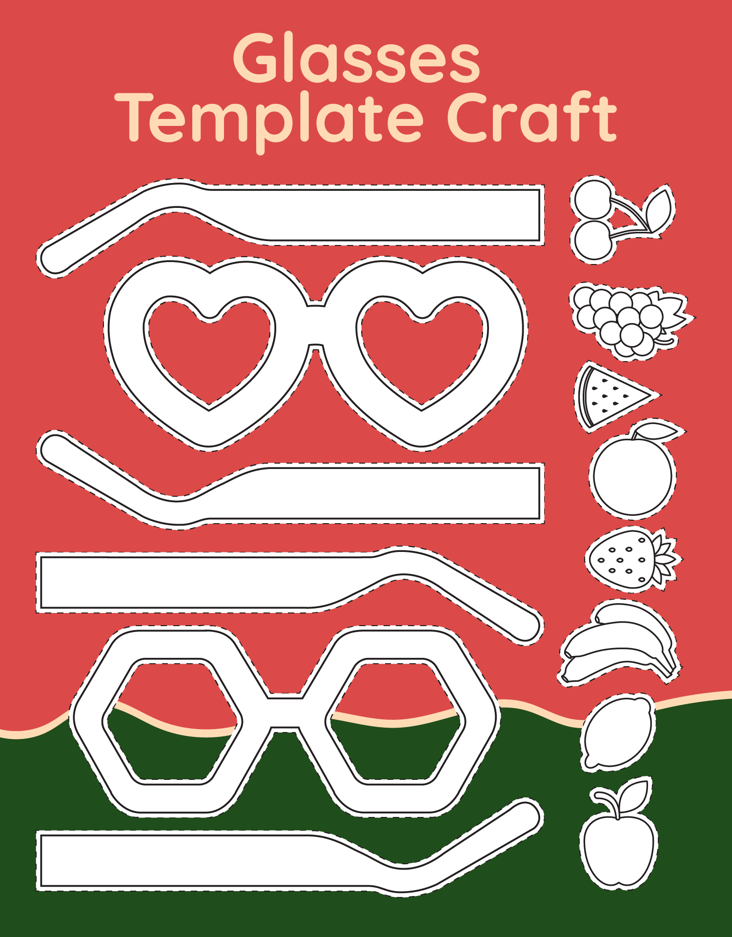 Printable Sunglasses Day Templates Craft