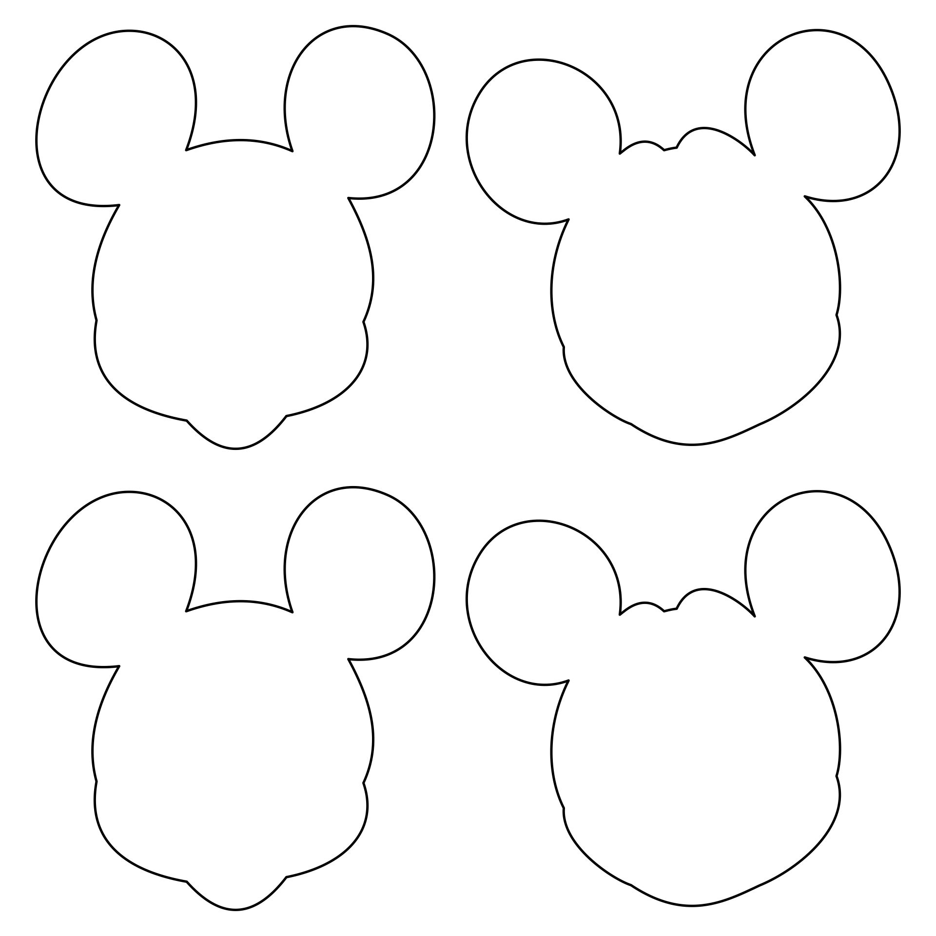 Printable Template Mickey Mouse