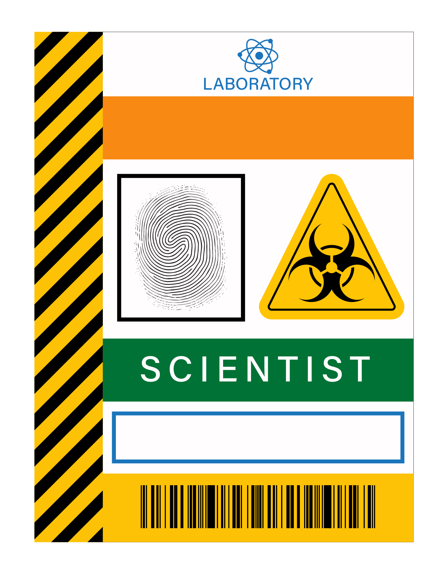 Scientist Dr. Einstein ID Badge Cosplay Costume Name Tag Template