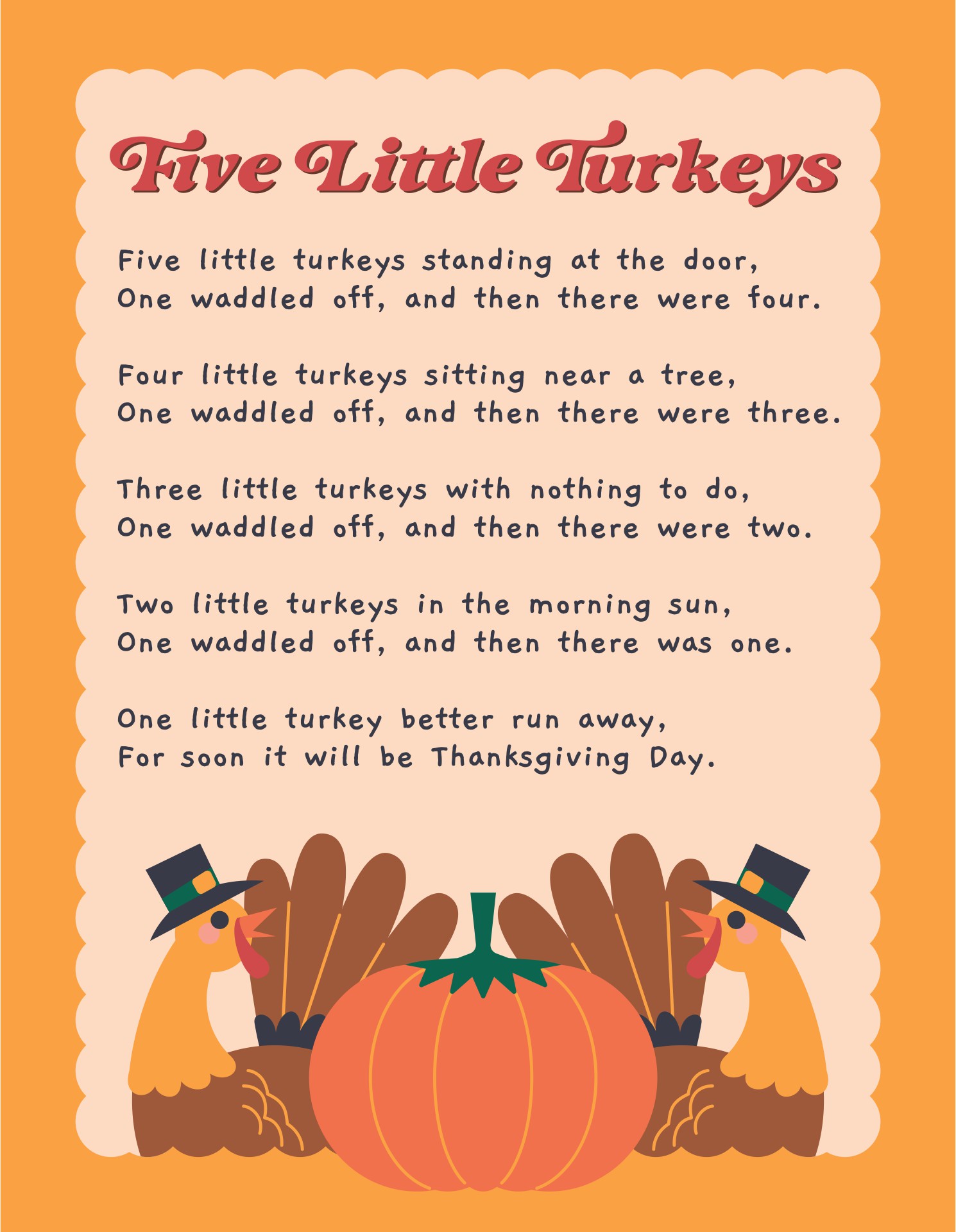 Thanksgiving Printable Poems For Kids Of All Ages And Reading Levels