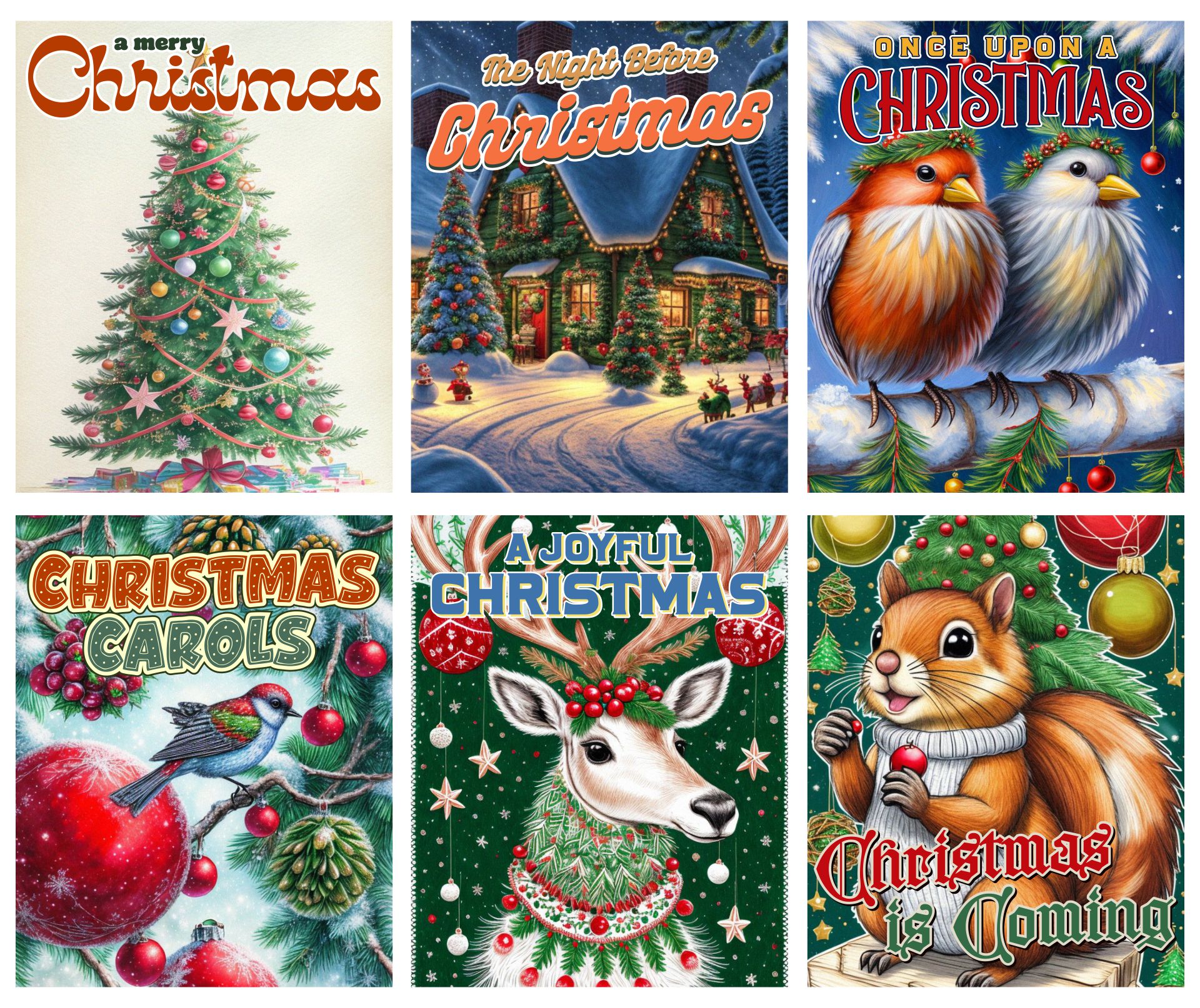 Vintage Christmas Mini Books Printable