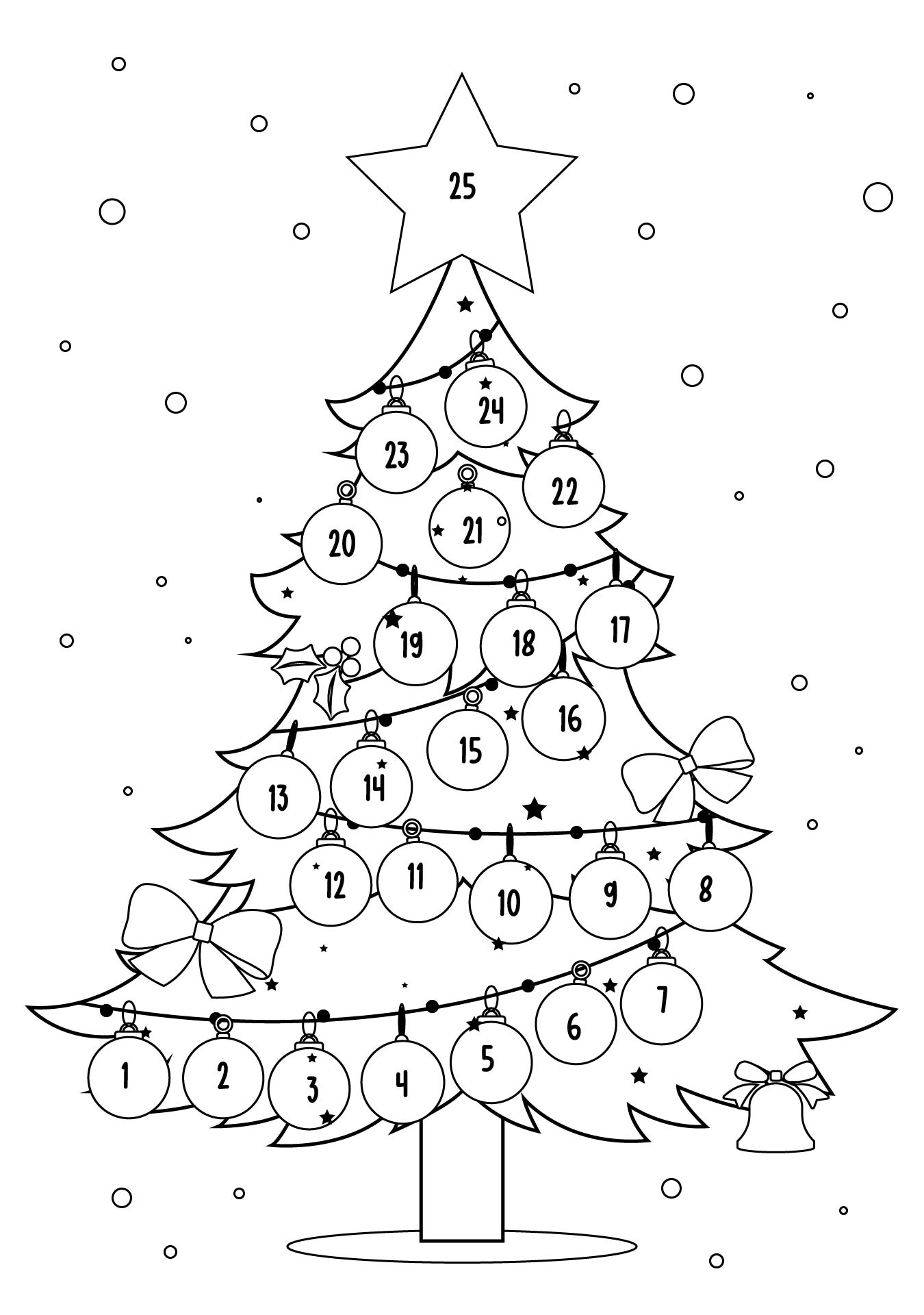 Christmas Tree Countdown Chart Template