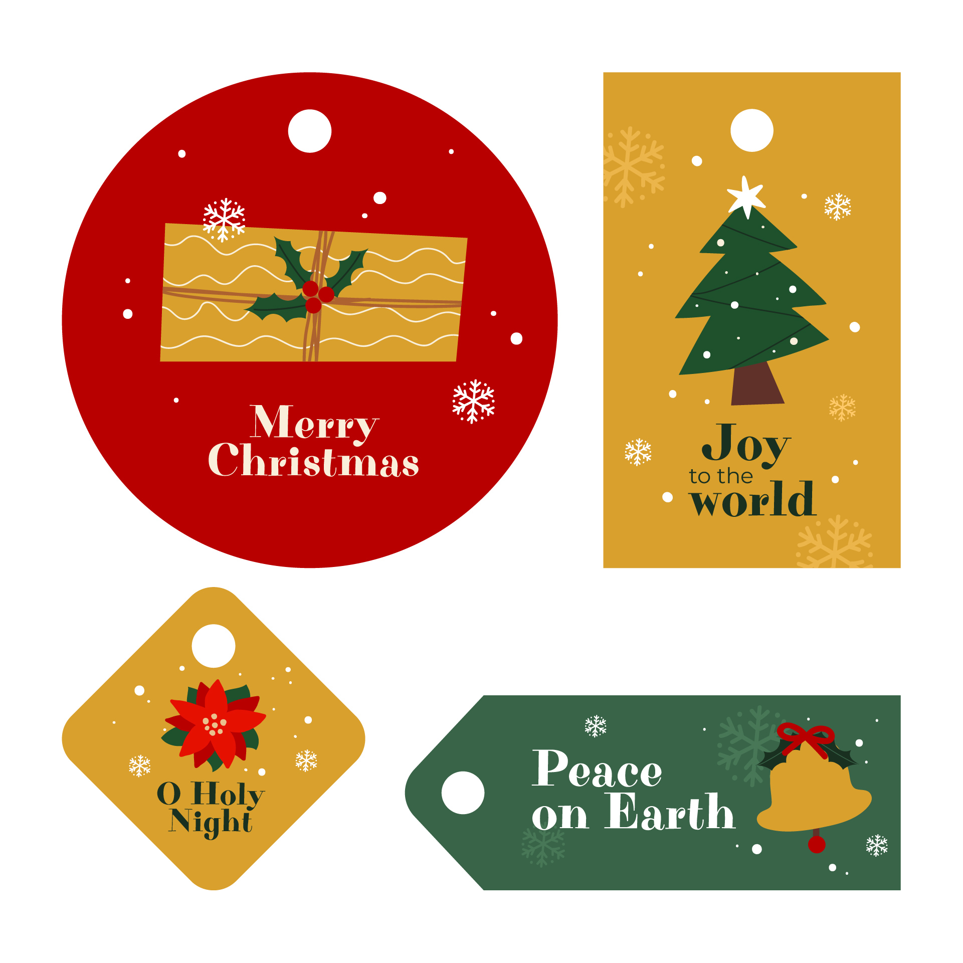 Religious Christmas Tags Printable Winter Holiday