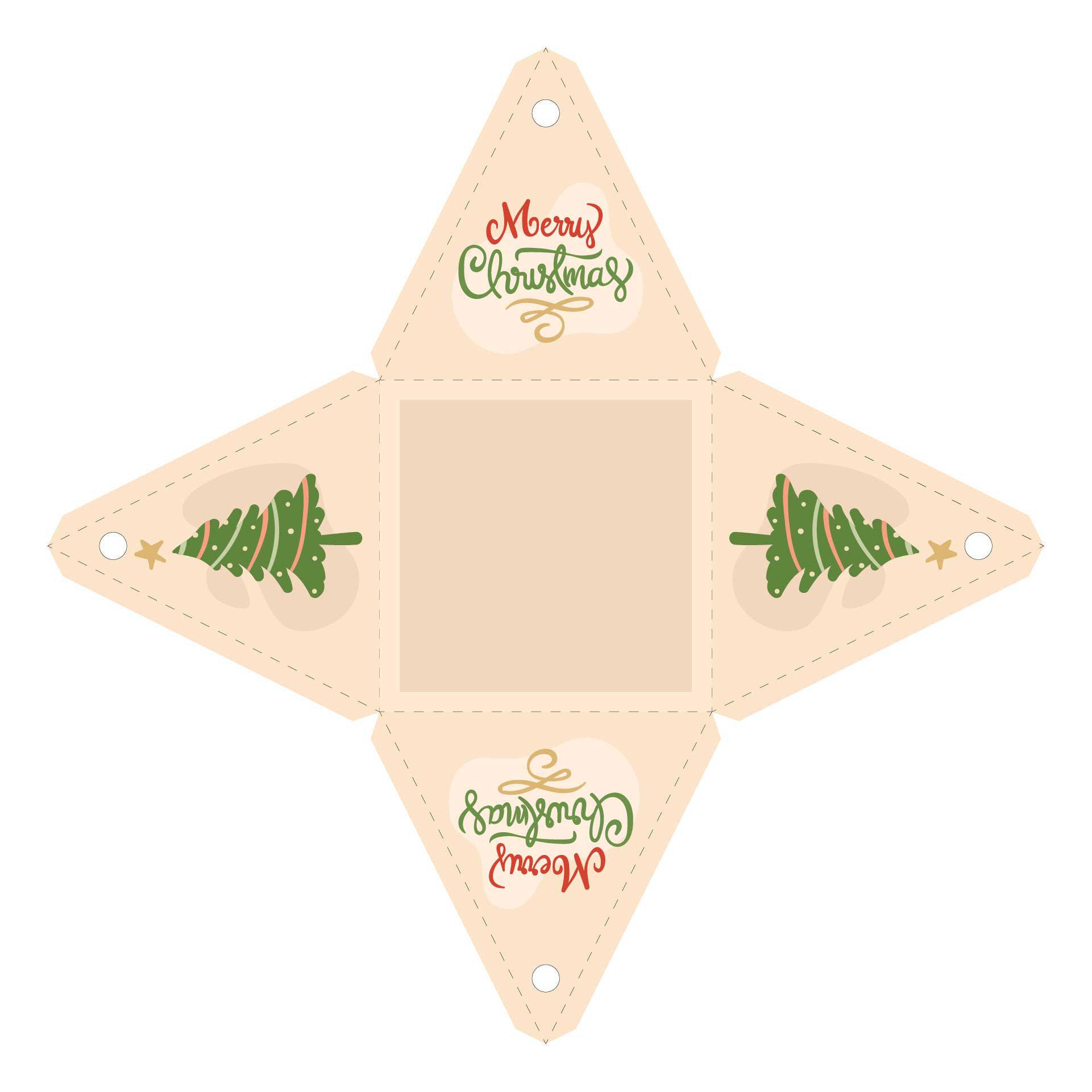 Cut-Out Christmas Box Templates