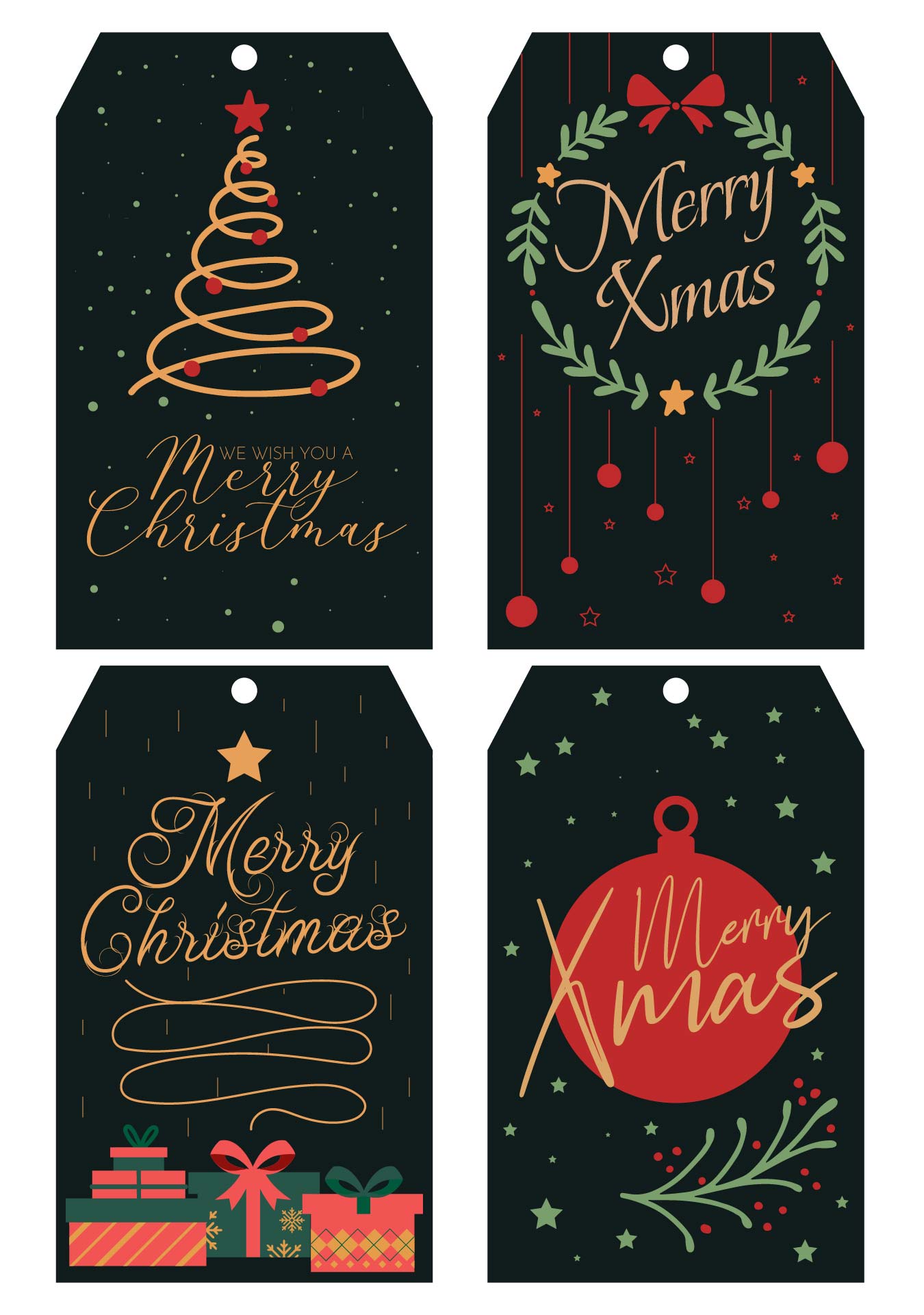 Festive Printable Christmas Tags For Gift Wrapping Magic