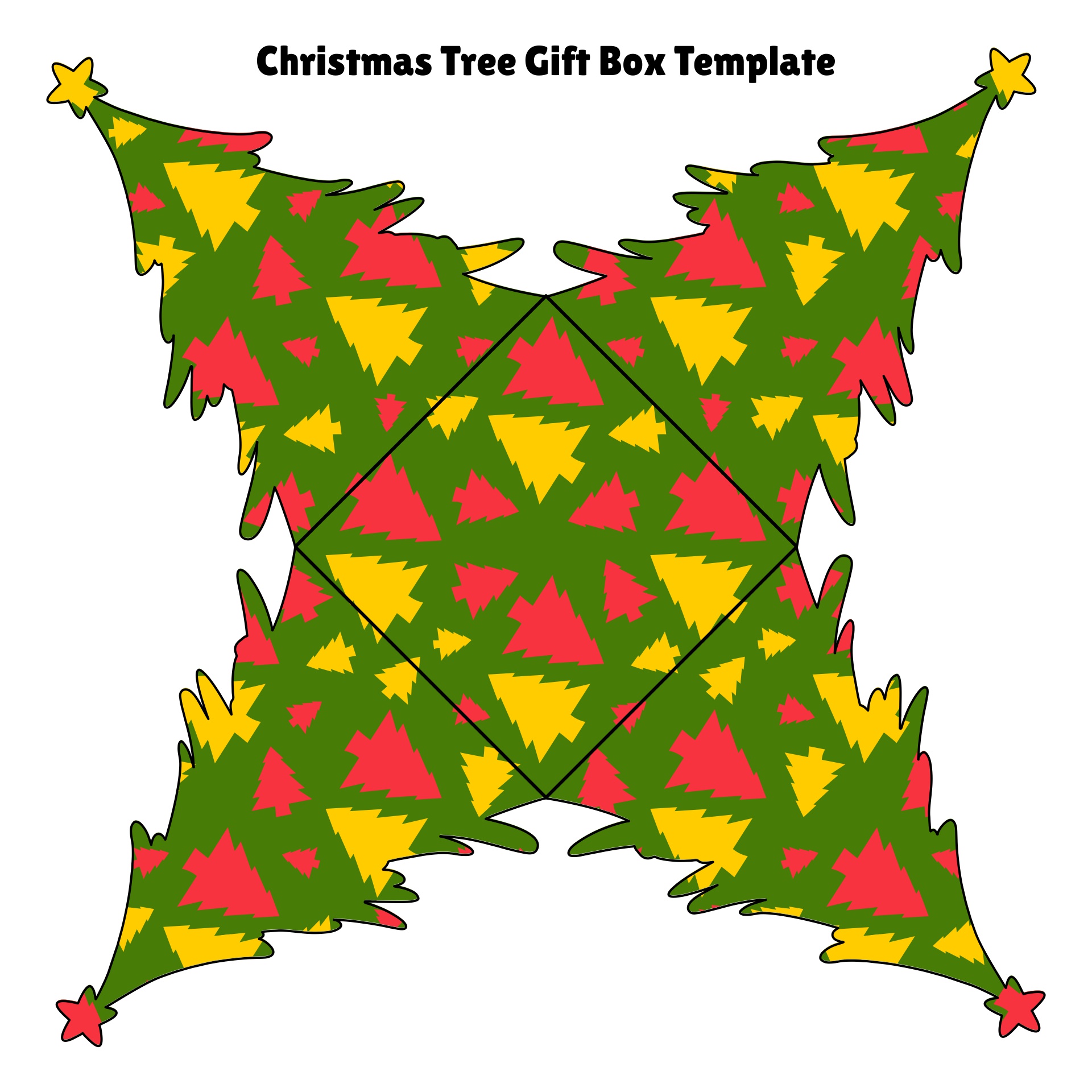Christmas Tree Box Template Printable
