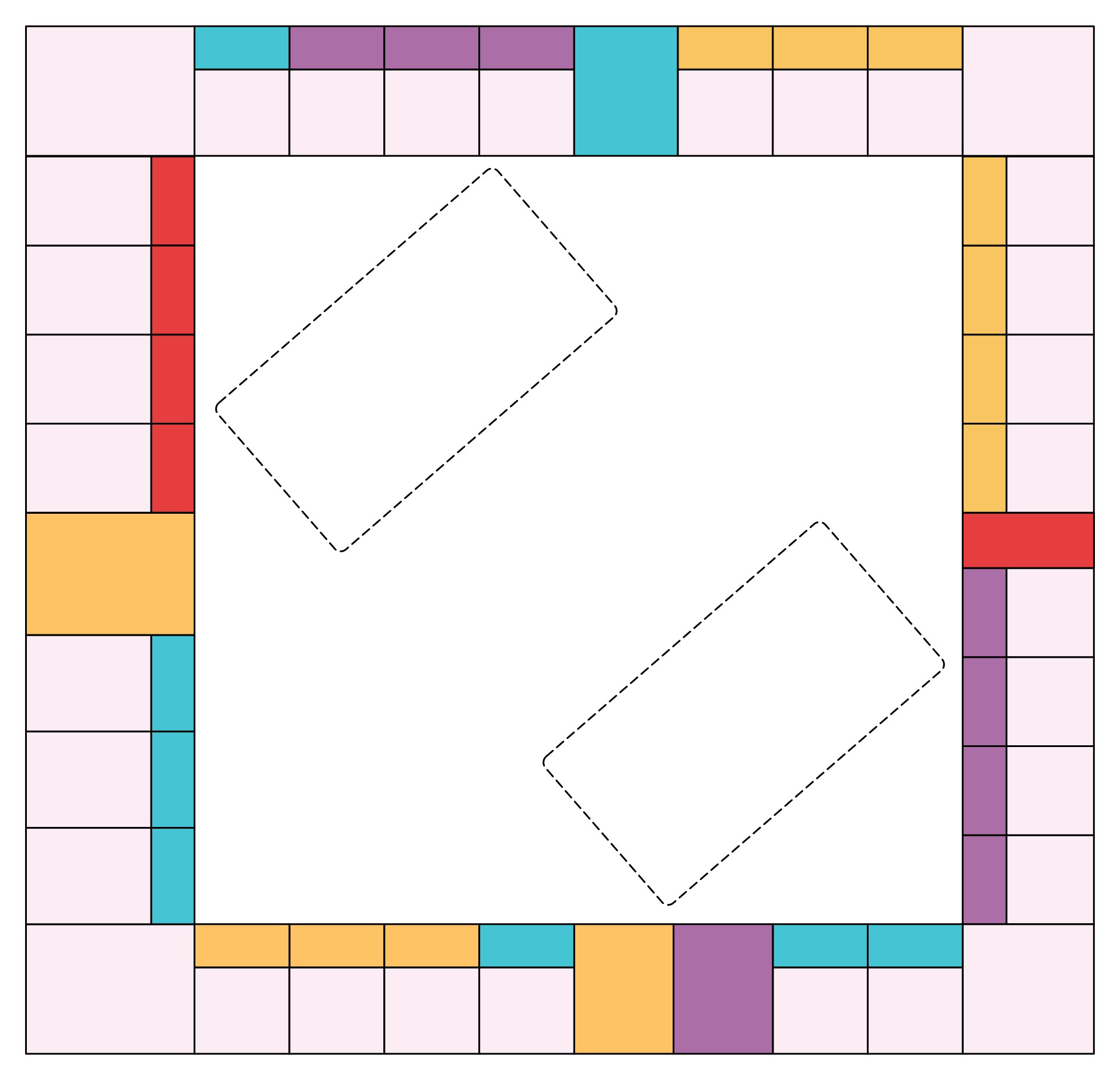 Printable Blank Monopoly Board For Learning Games