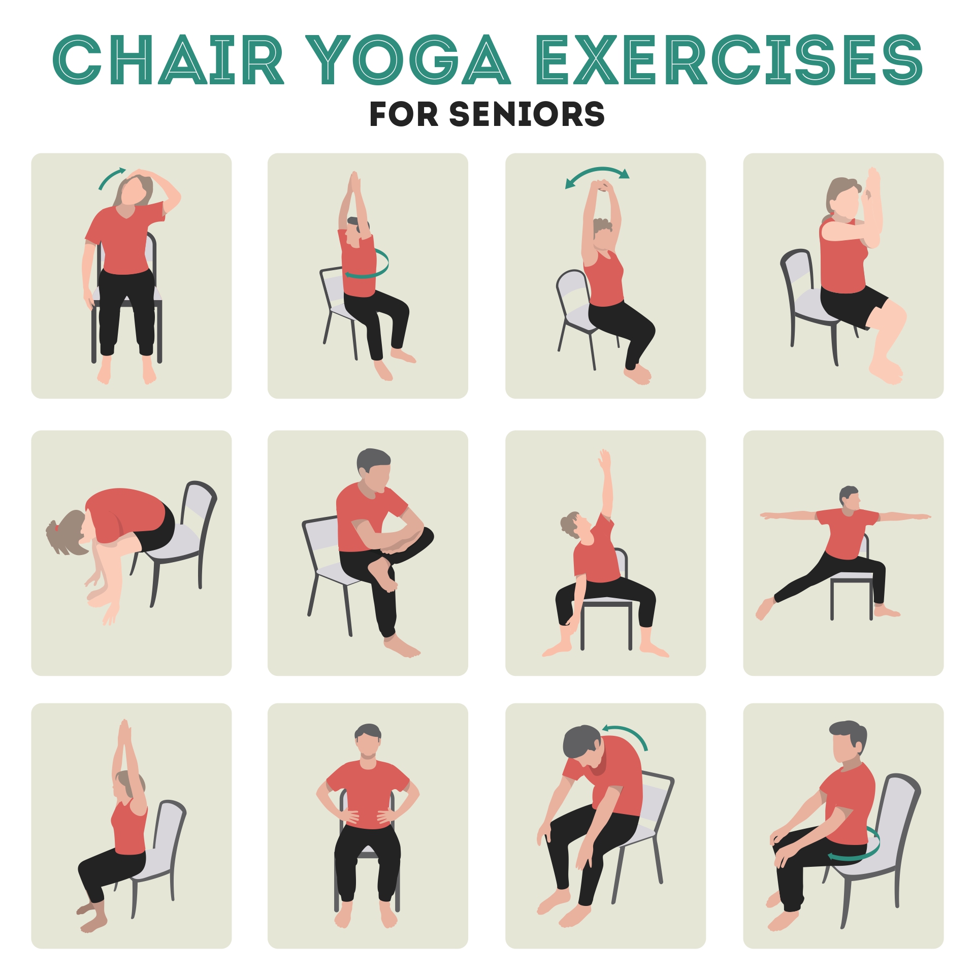 Printable Chair Yoga Poses