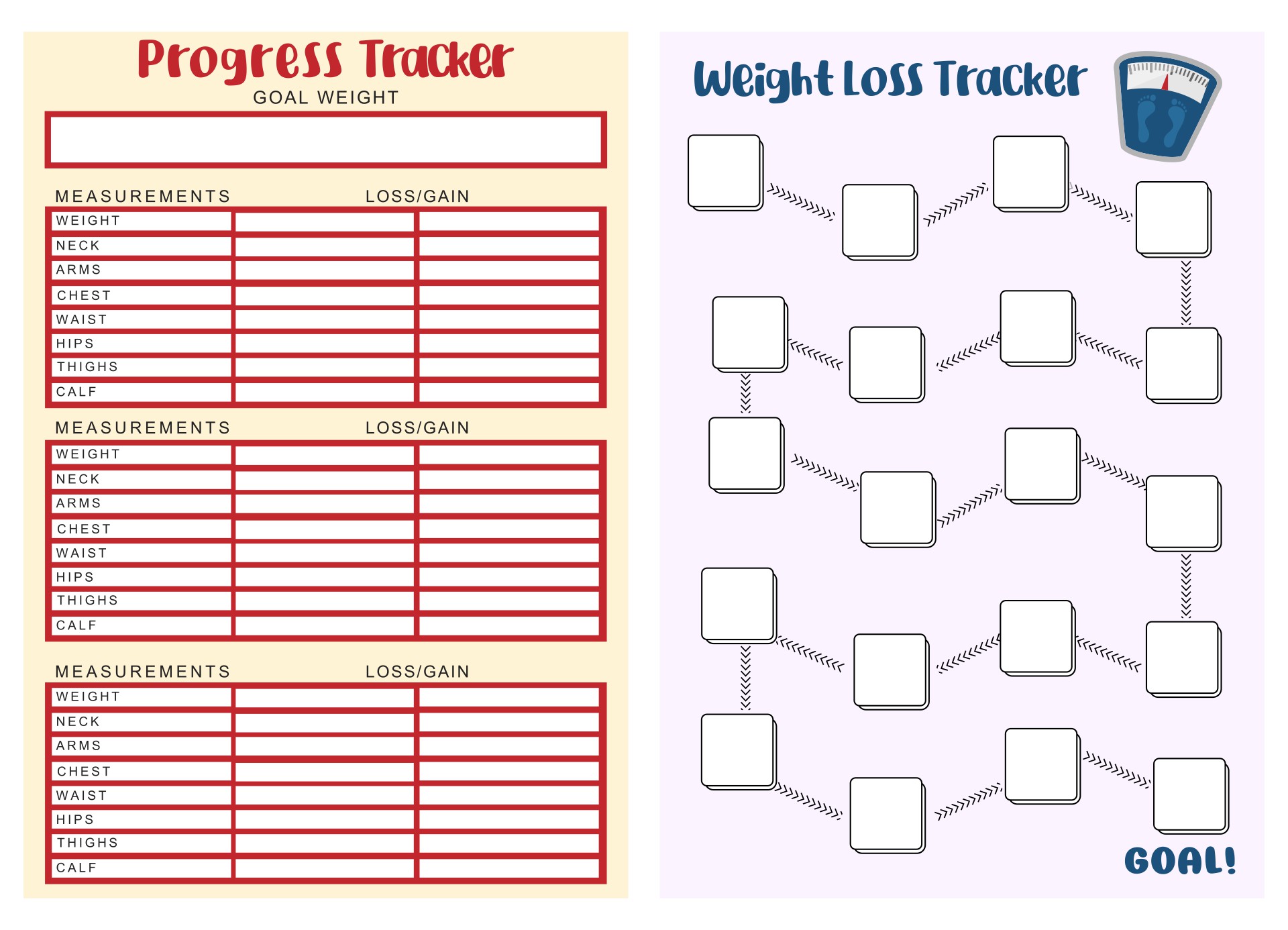 Printable Journal For Weight Loss Success