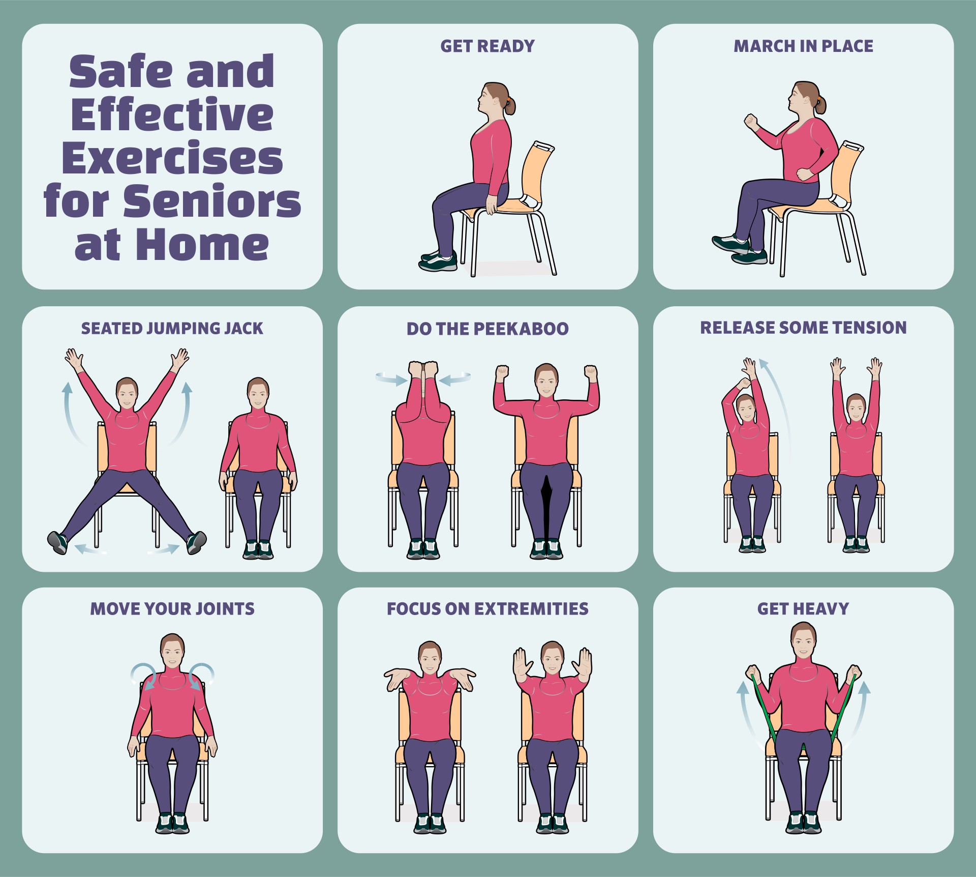 Printable Safe & Effective Exercises For Seniors At Home