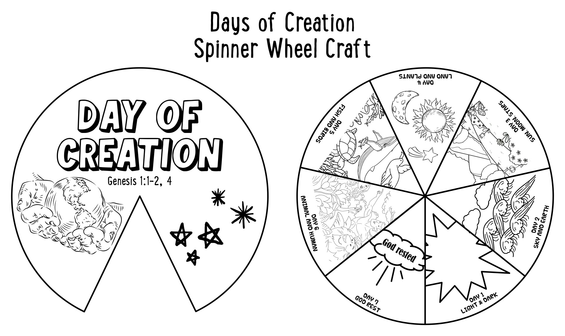 Printable Creation Crafts And Activities For Sunday School